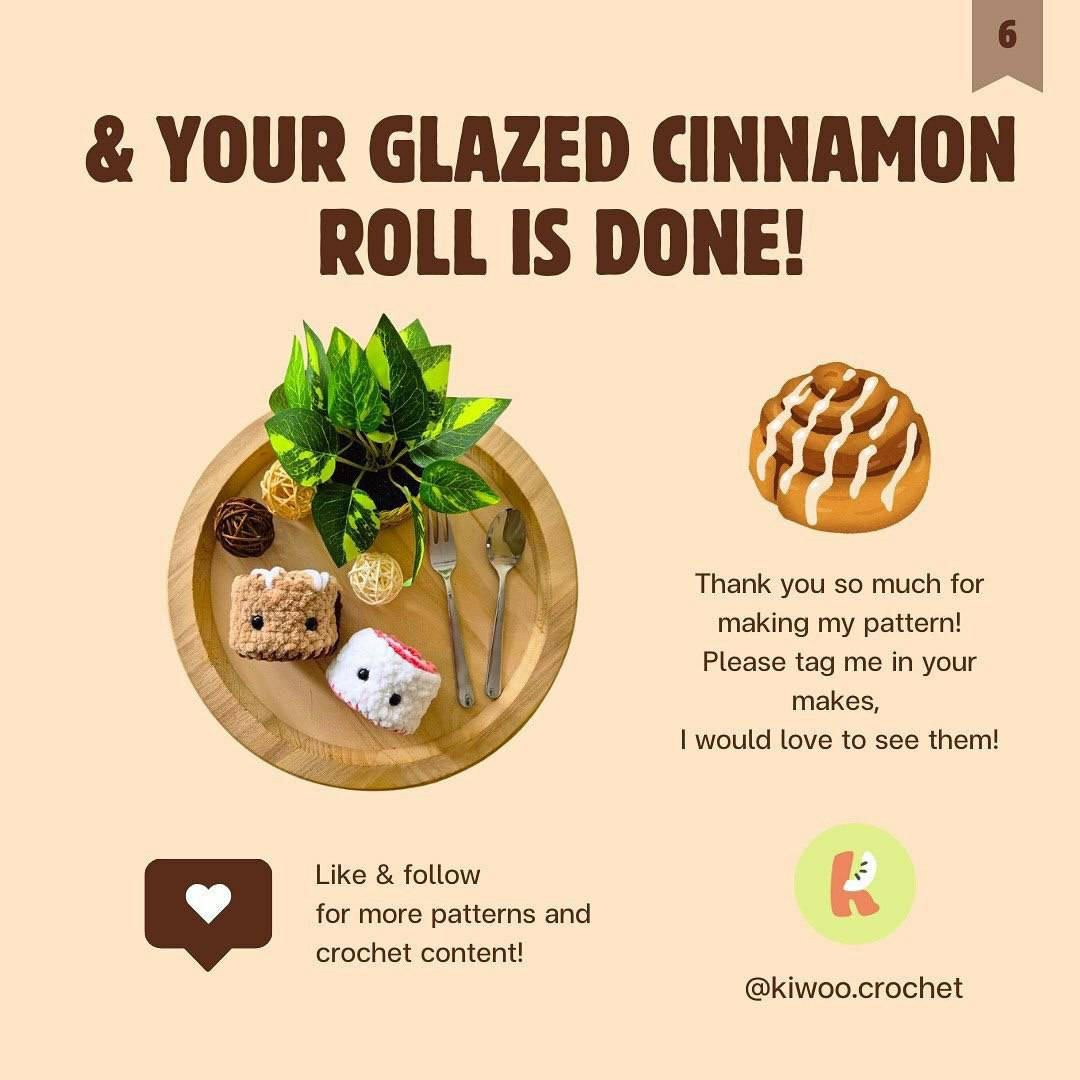 Crochet a Cute Cinnamon Roll Amigurumi with Free Pattern