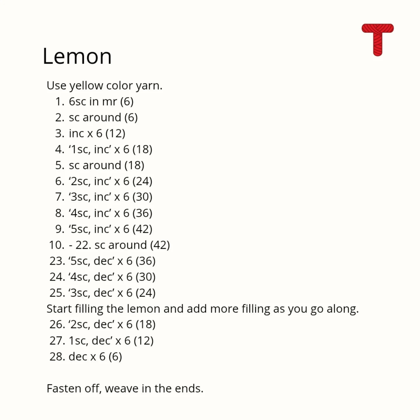 Crochet a Cute Lemon with This Free Pattern