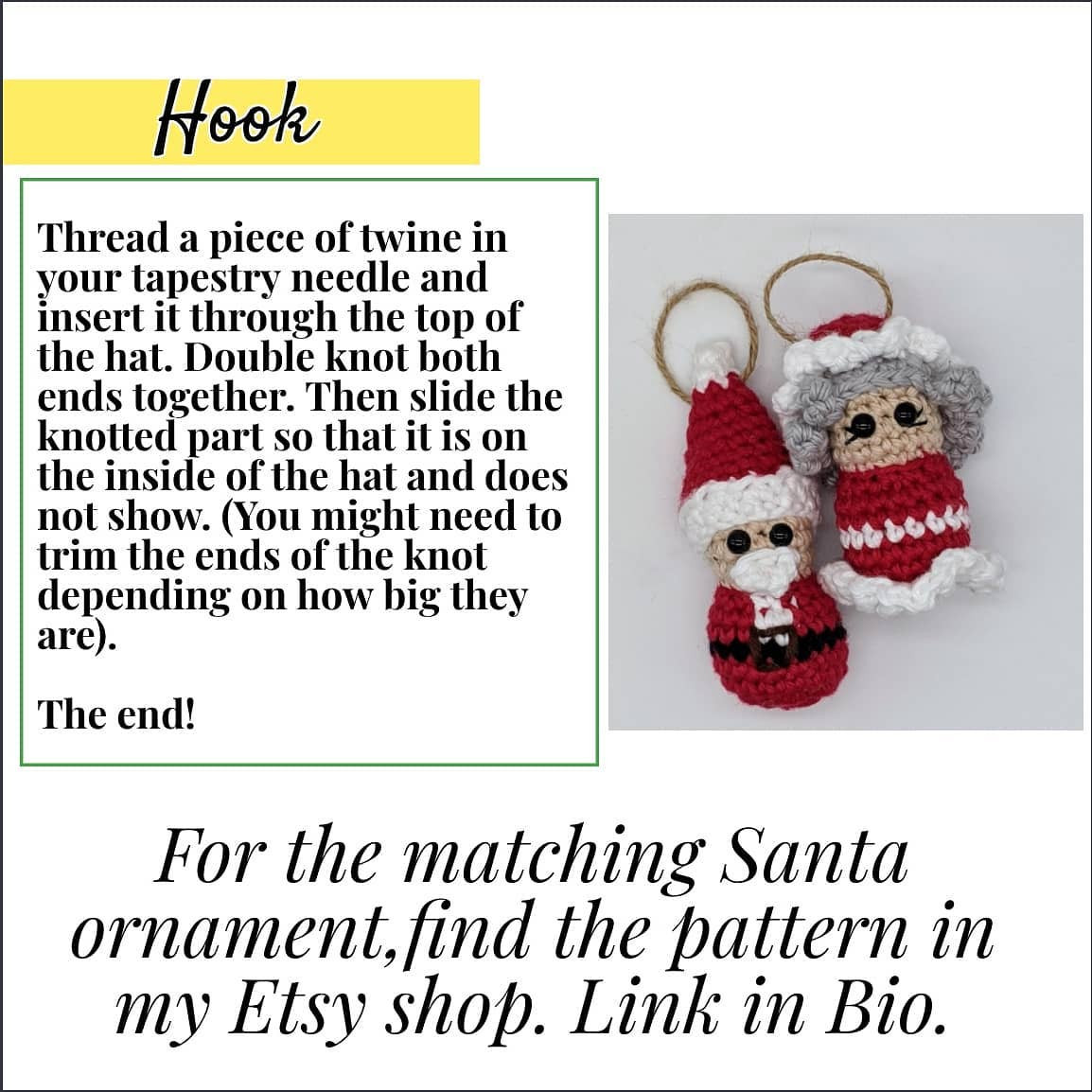 Crochet a Cute Mrs. Claus Ornament for Christmas Decor
