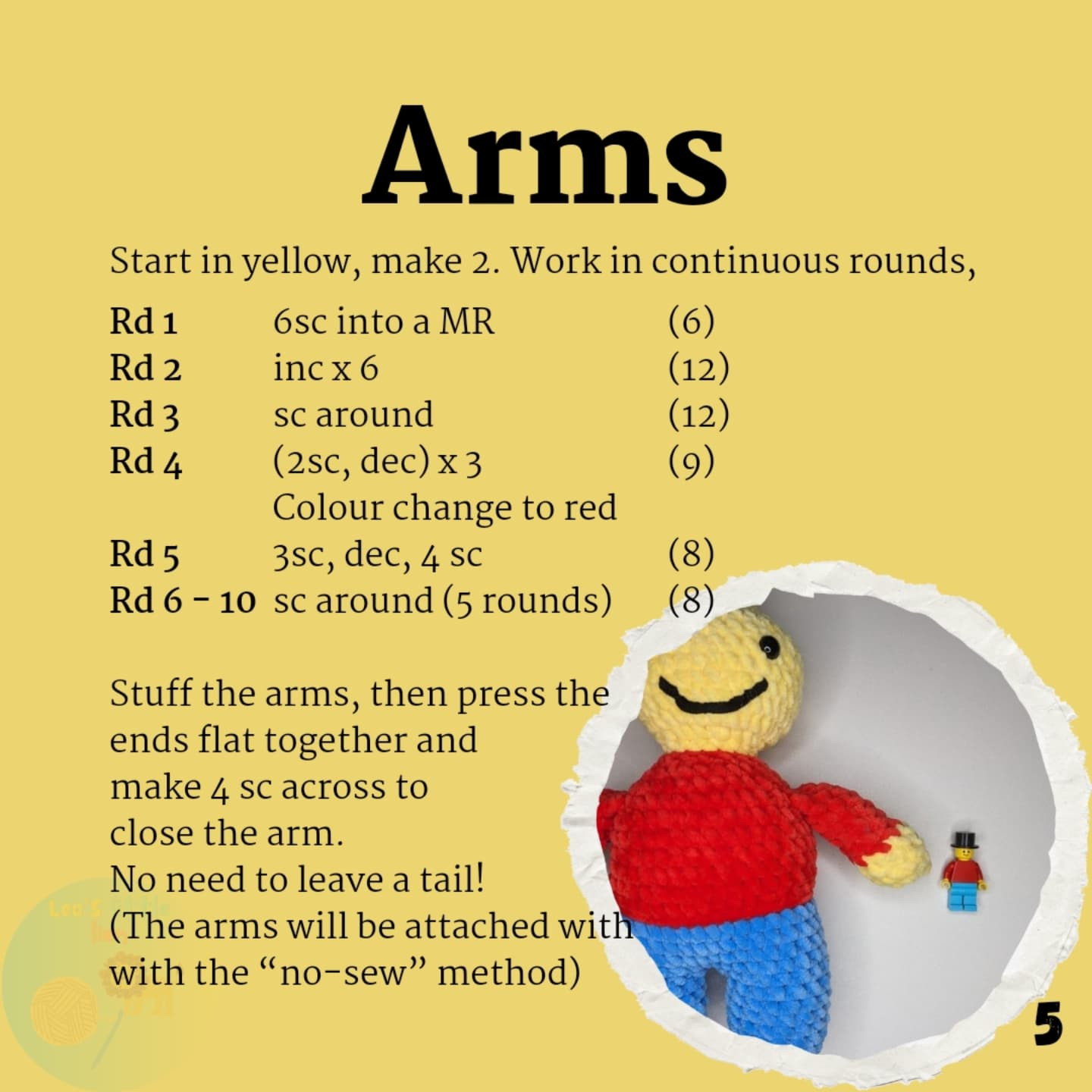 Crochet a No-Sew Brick Man with This Free Pattern
