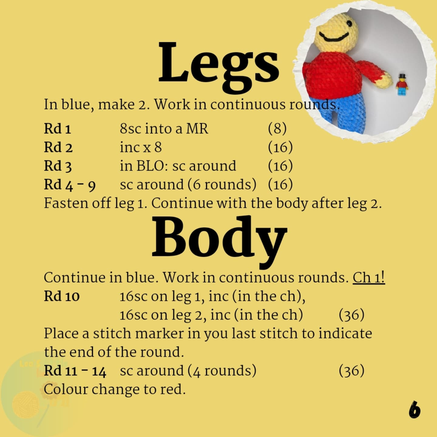 Crochet a No-Sew Brick Man with This Free Pattern