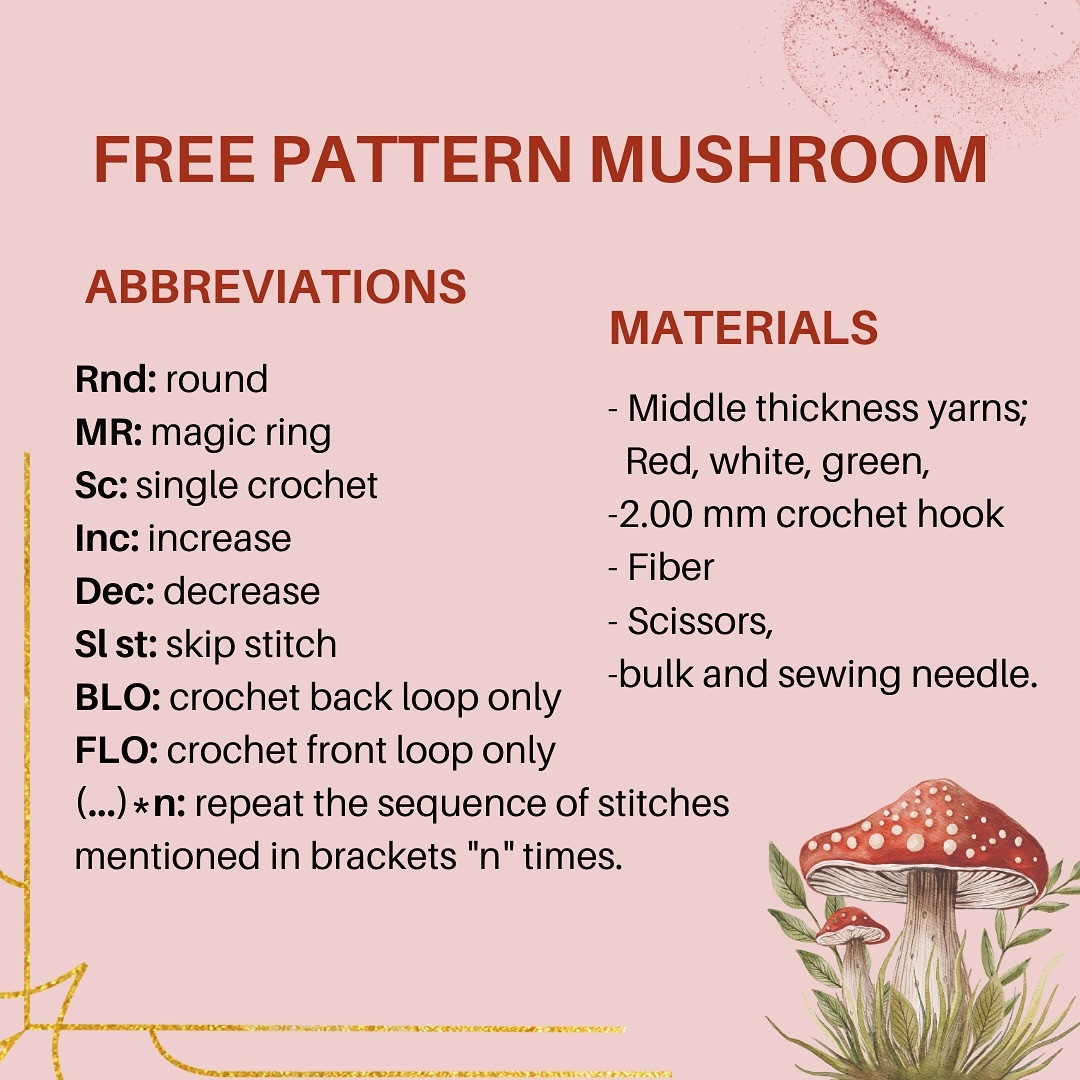 Crochet Amigurumi Mushroom Toys: Free Pattern for Colorful Designs