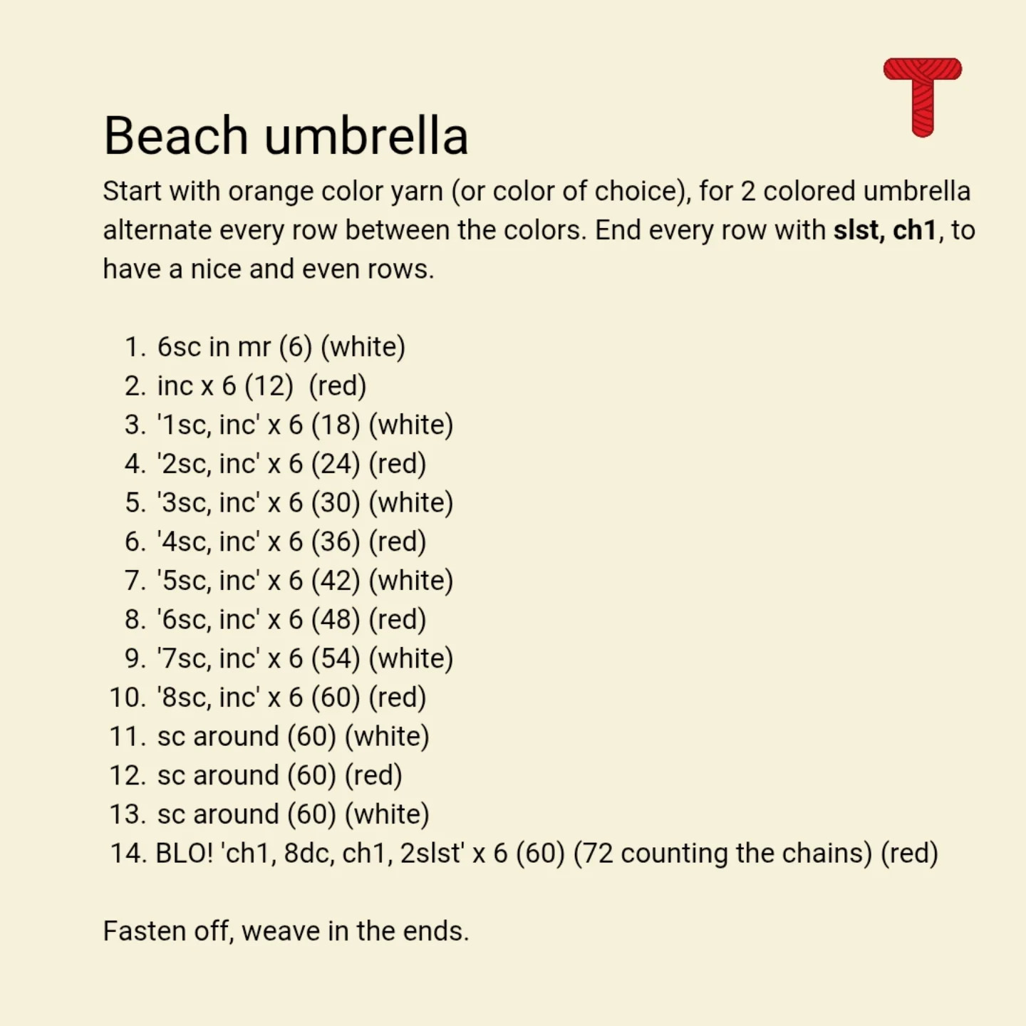 Crochet Beach Umbrella Pattern for Summer Fun