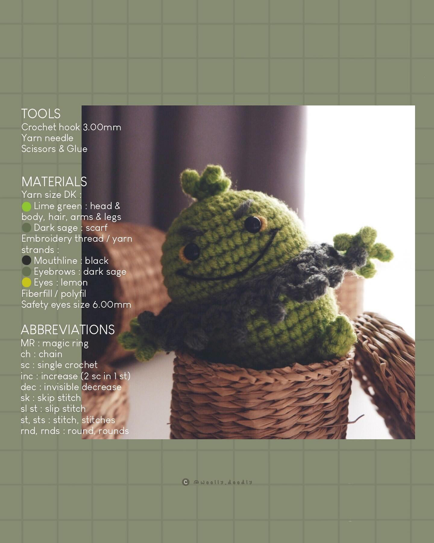 Crochet Cute Alien Amigurumi Free Pattern Tutorial