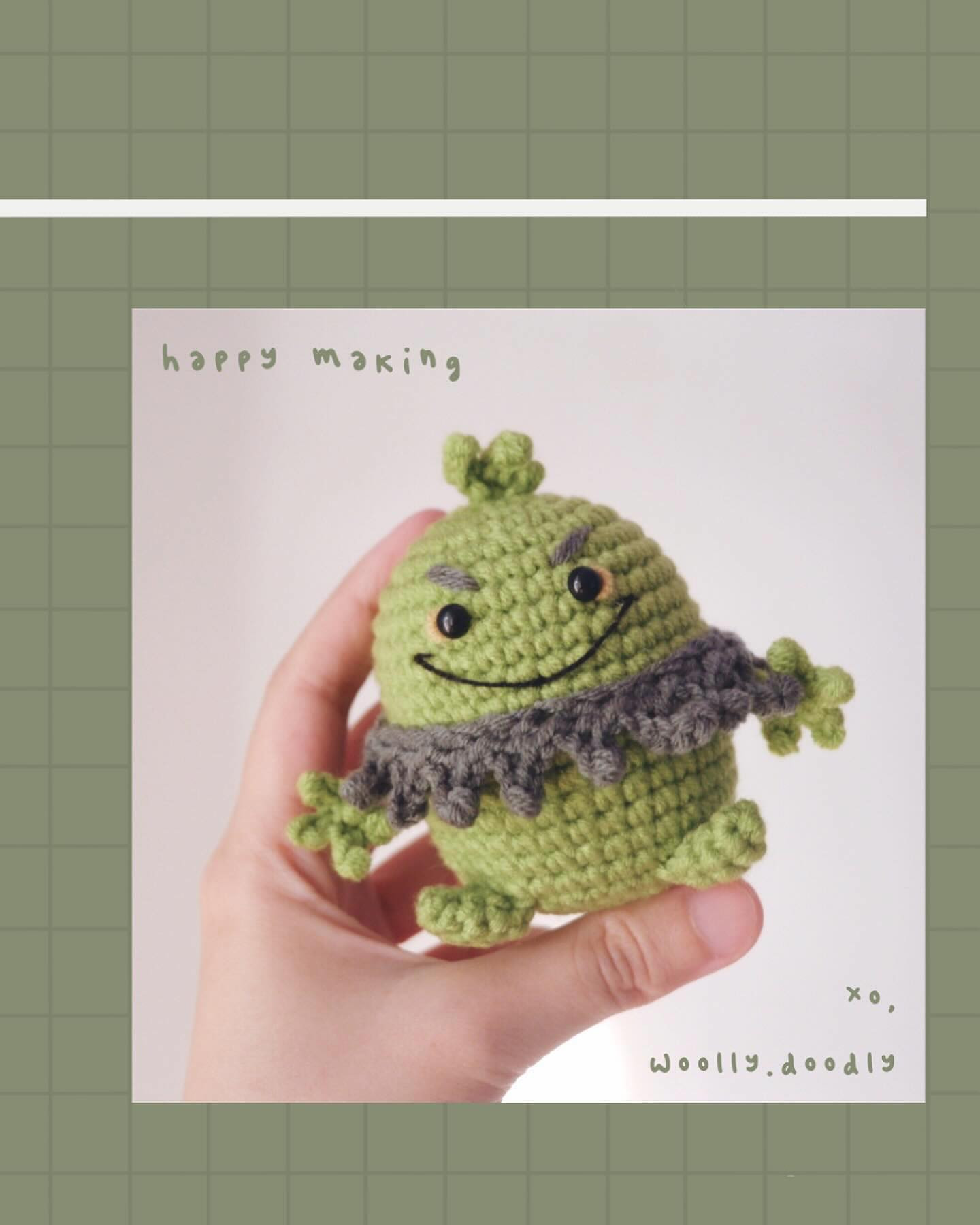 Crochet Cute Alien Amigurumi Free Pattern Tutorial