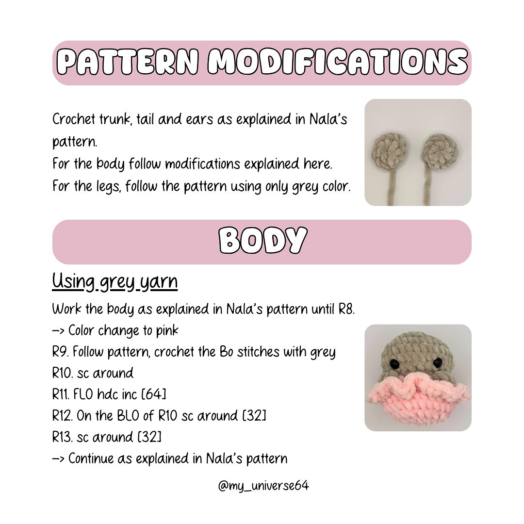 Crochet Cute Elephant Ballerina Amigurumi Free Pattern