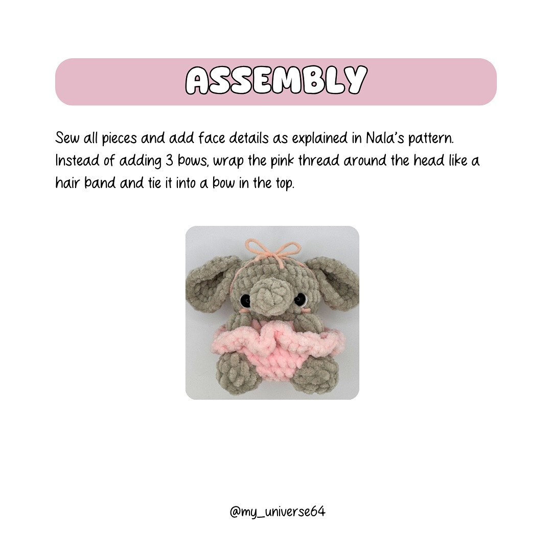 Crochet Cute Elephant Ballerina Amigurumi Free Pattern