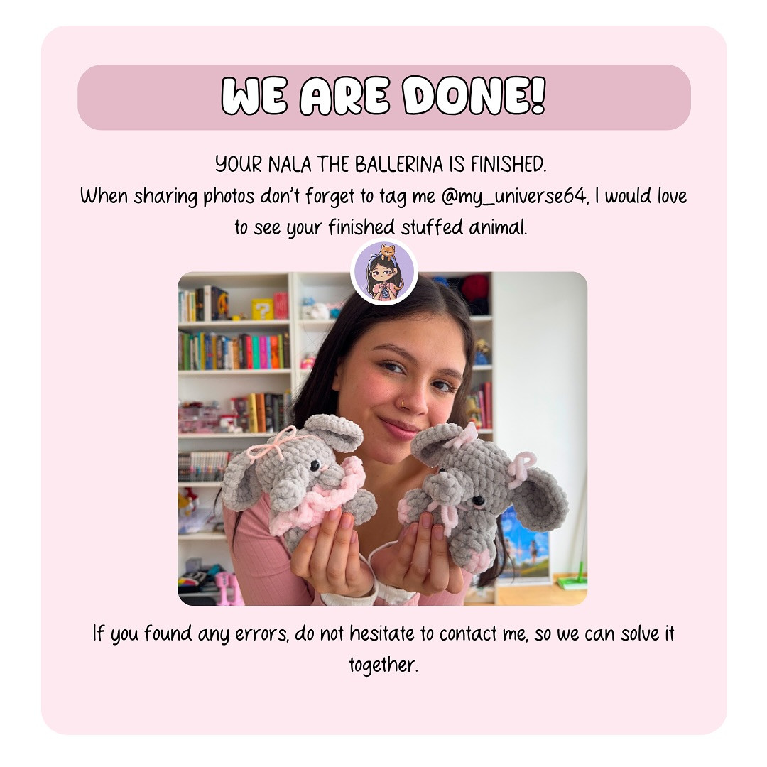 Crochet Cute Elephant Ballerina Amigurumi Free Pattern