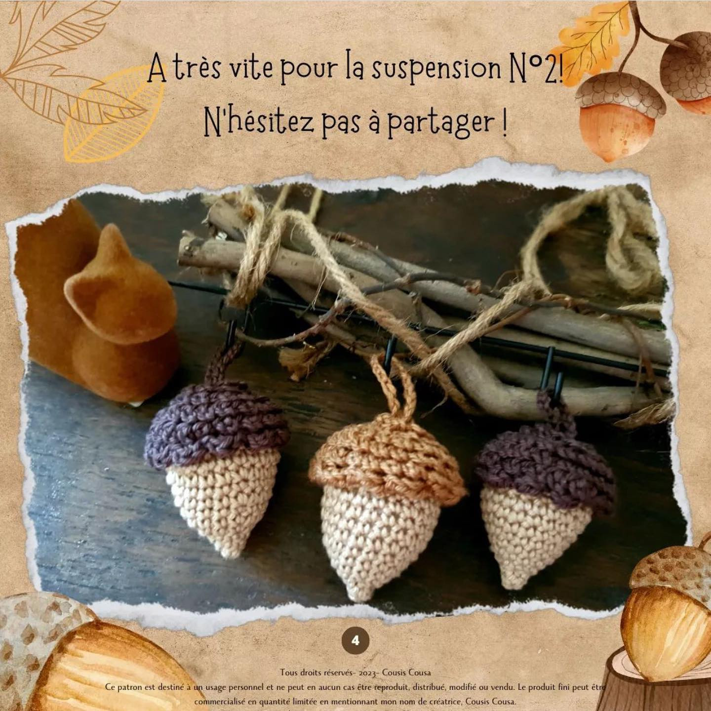 Crochet de Glands d’Automne pour Débutants Facile et Rapide
