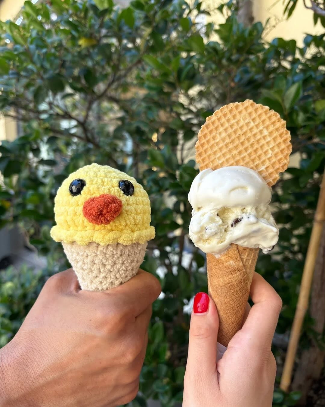 Crochet Duck Gelato Ice Cream Cone Pattern