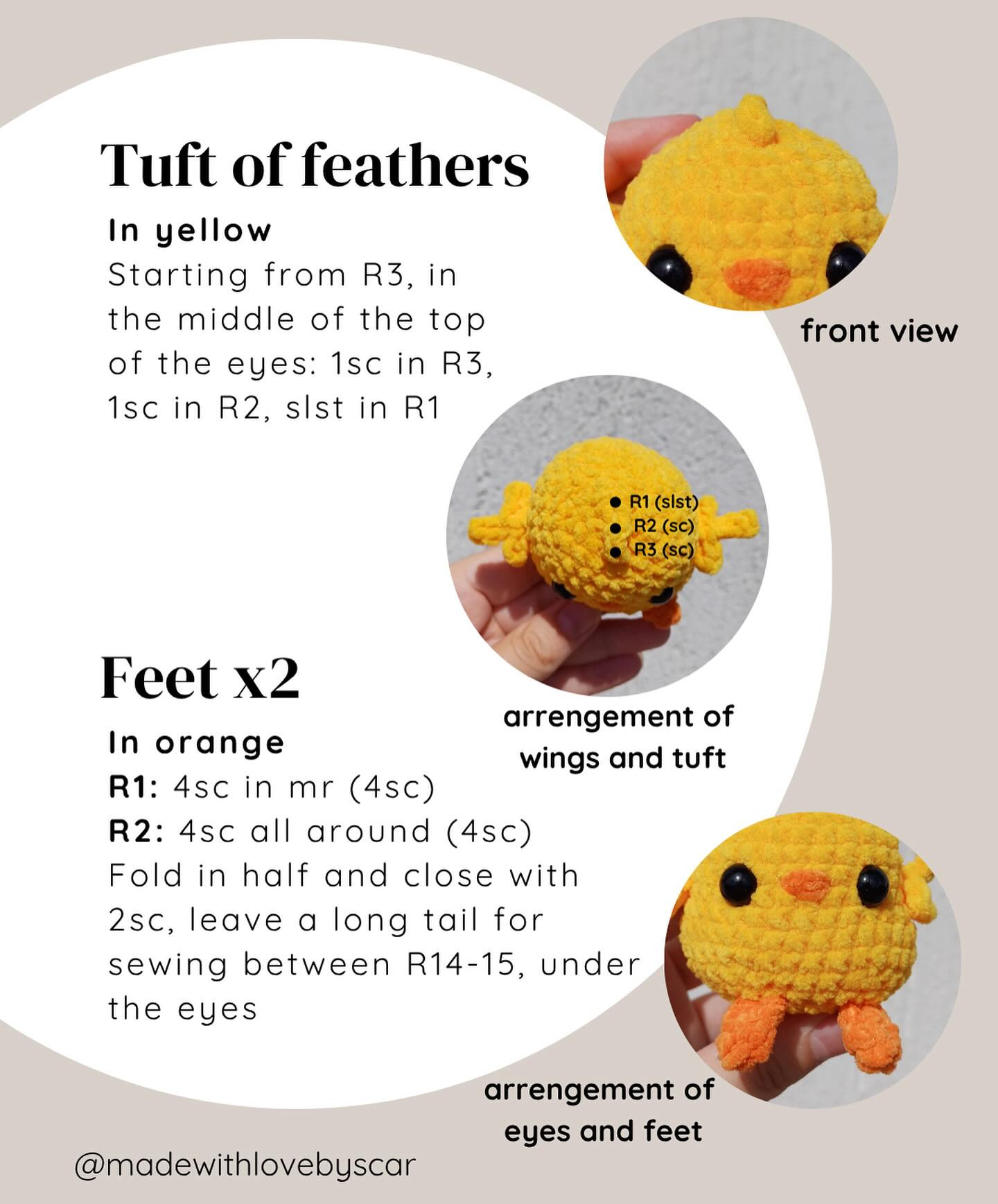 Crochet Eddie the Chick Free Pattern for Beginners