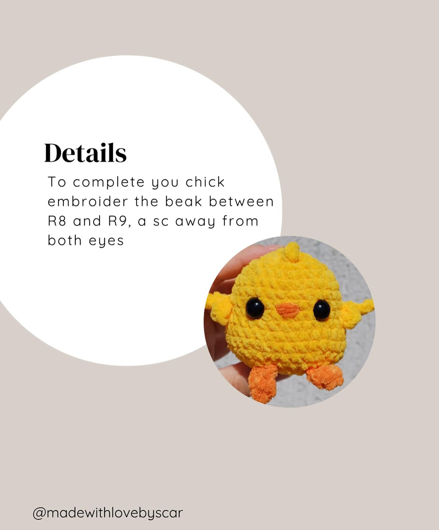 Crochet Eddie the Chick Free Pattern for Beginners