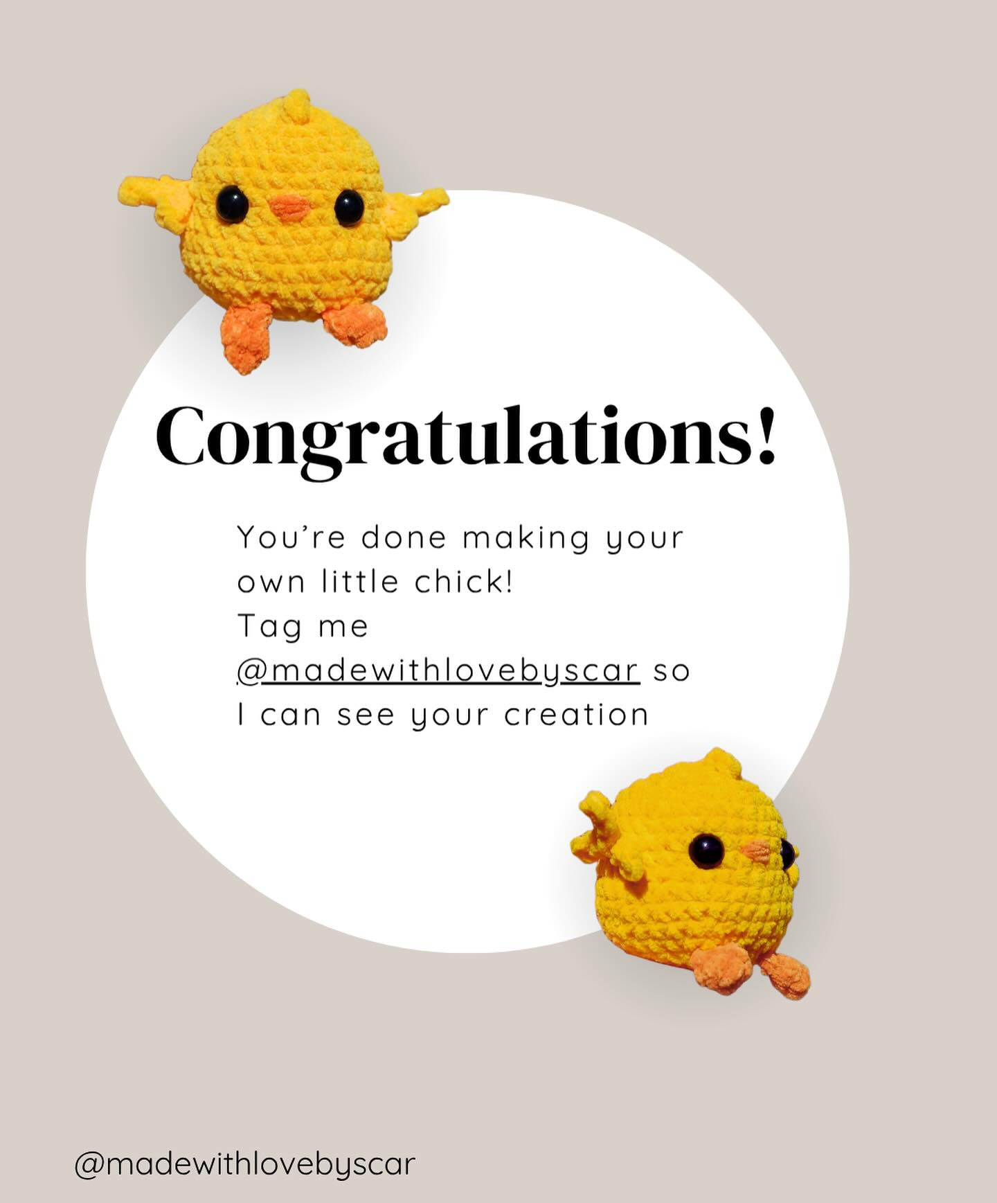 Crochet Eddie the Chick Free Pattern for Beginners