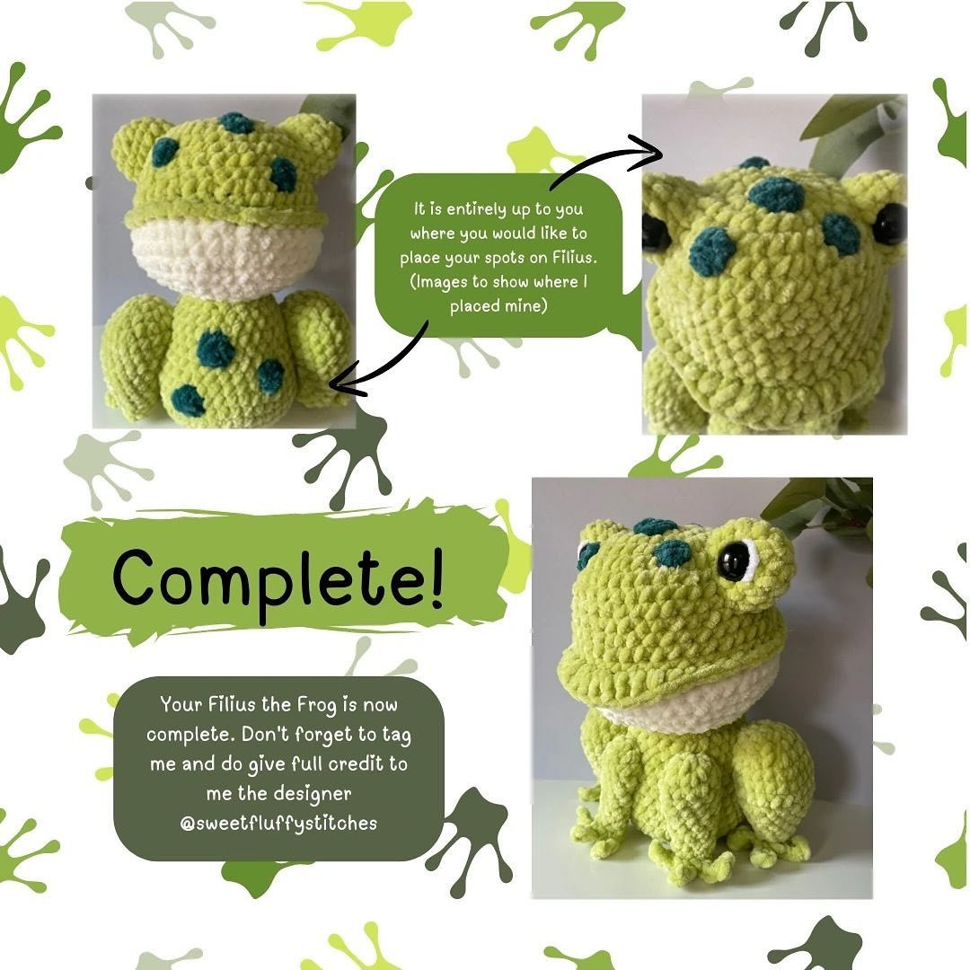 Crochet Filius the Frog Amigurumi Pattern by SweetFluffyStitches