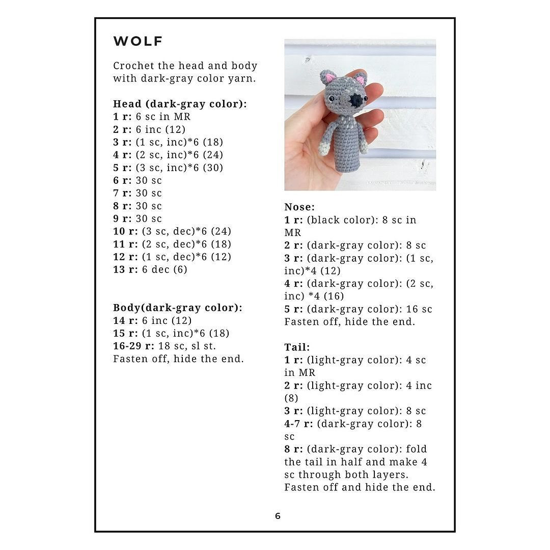 Crochet Finger Puppets: Fairy House Animal Friends Pattern