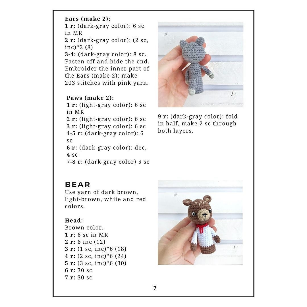 Crochet Finger Puppets: Fairy House Animal Friends Pattern