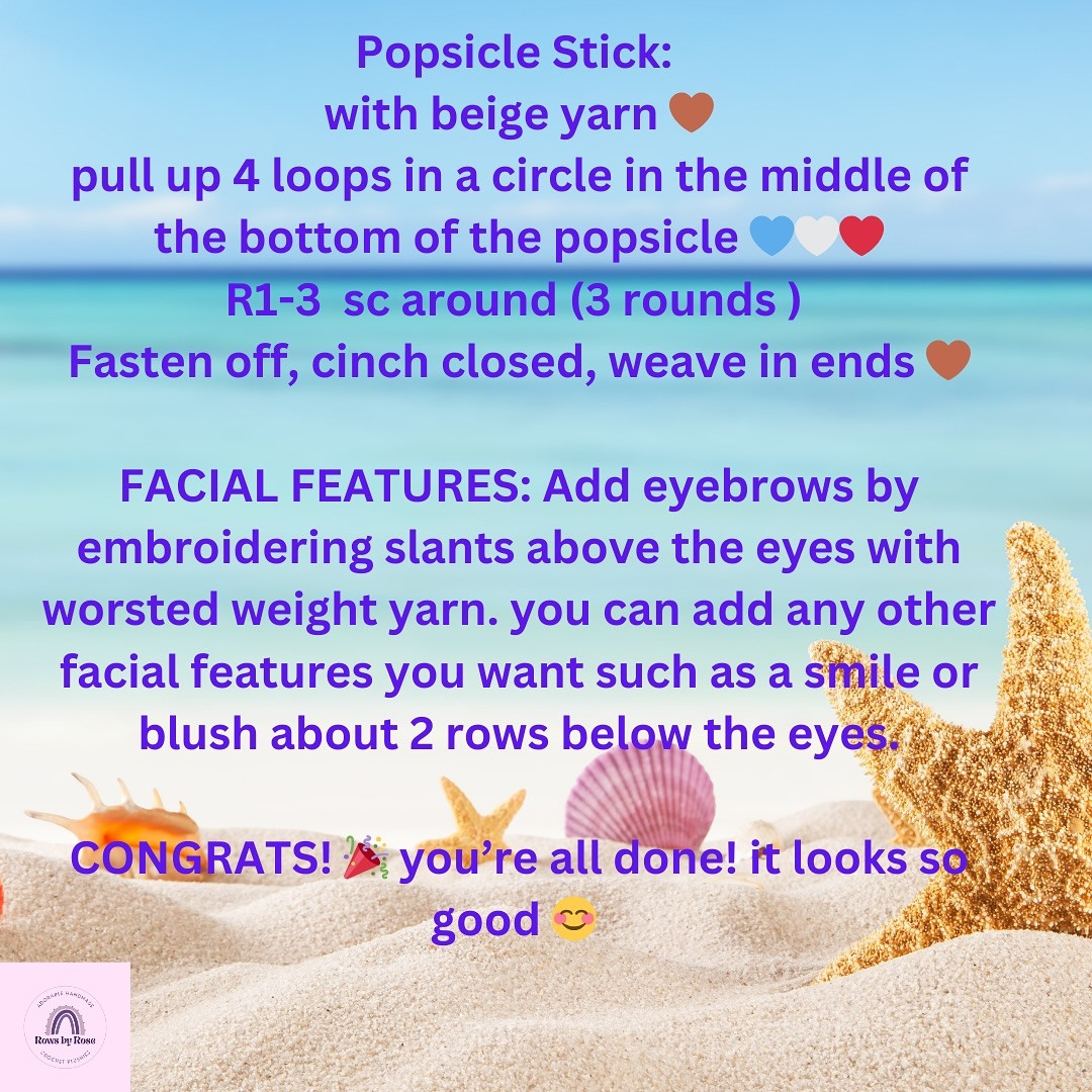 Crochet Firecracker Popsicle Amigurumi Pattern by Mimi