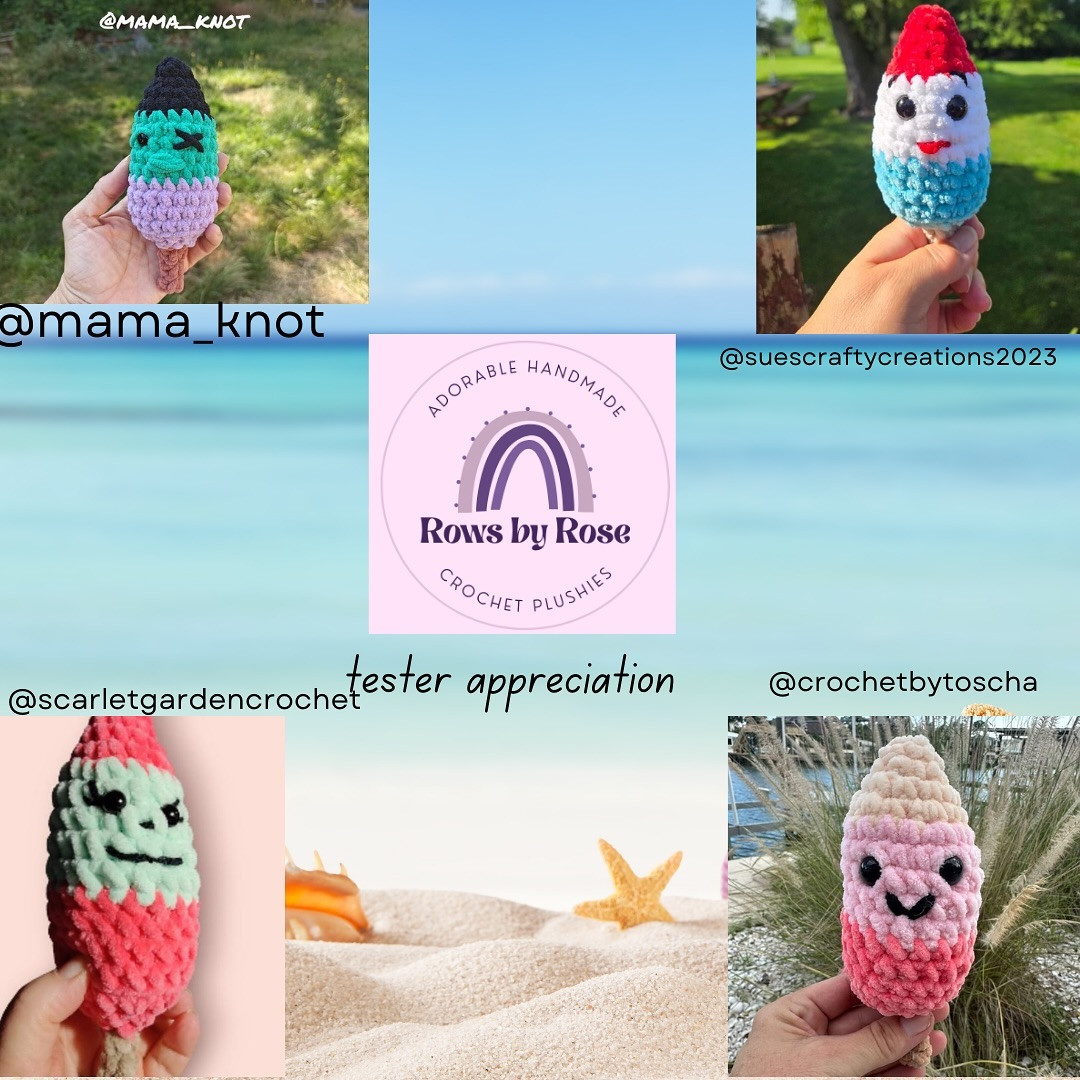 Crochet Firecracker Popsicle Amigurumi Pattern by Mimi