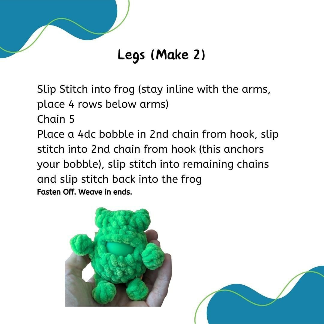 Crochet Frog Stress Ball Free Pattern for Relaxation