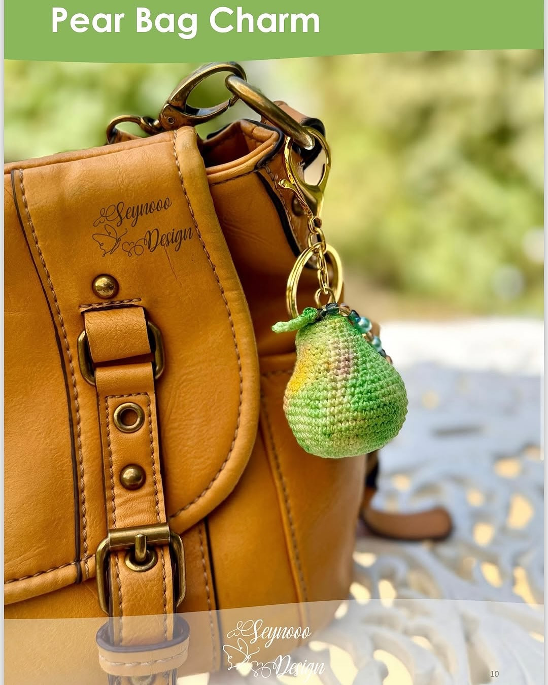 Crochet Fruit Charms Pattern: Apple and Pear Bag Accessories