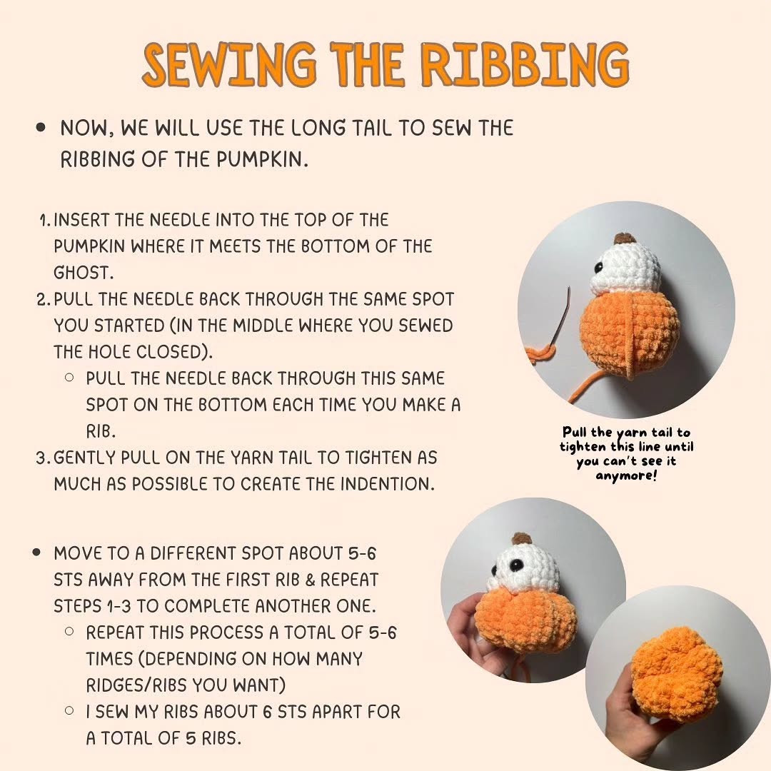 Crochet Ghost in Pumpkin Free Pattern for Halloween Fun