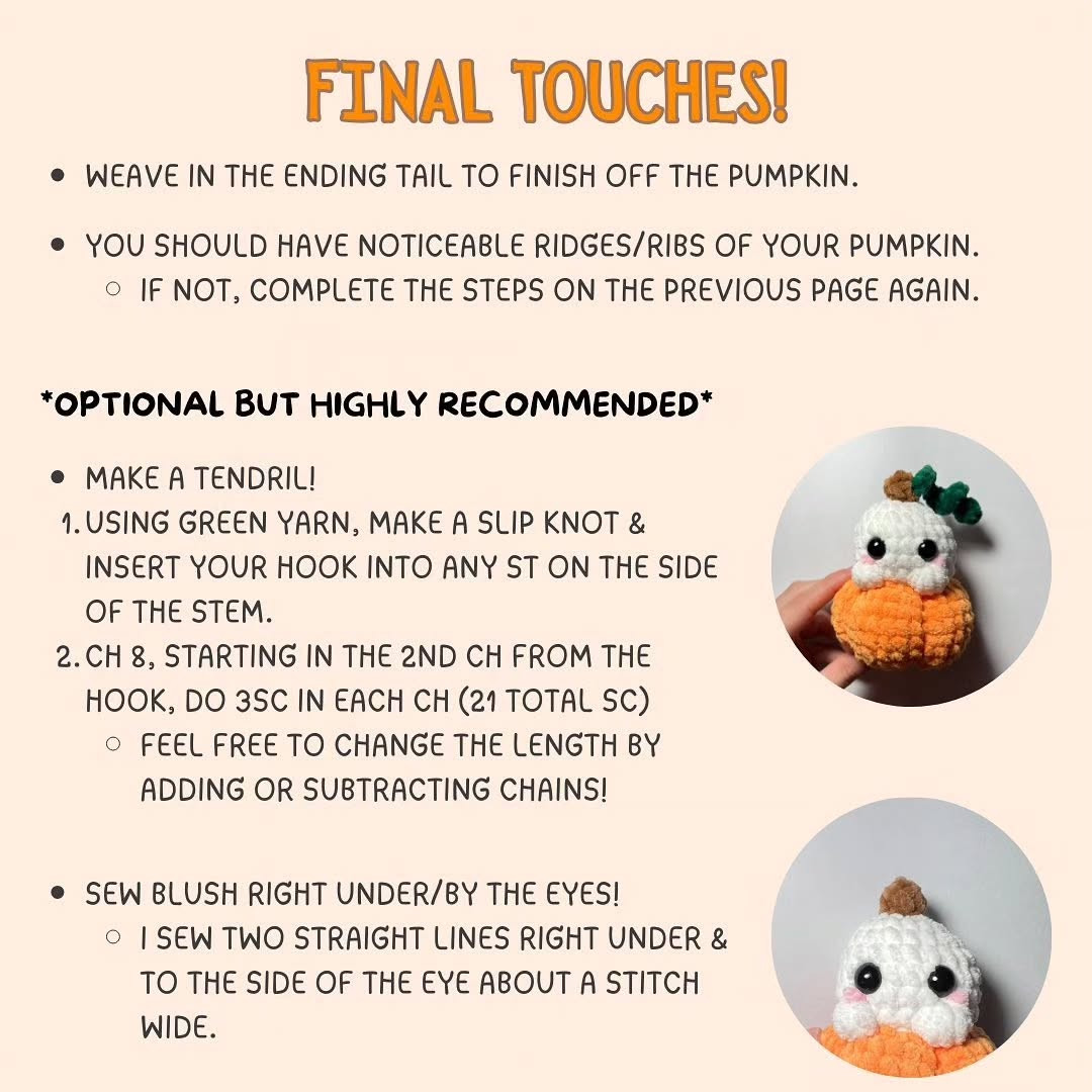 Crochet Ghost in Pumpkin Free Pattern for Halloween Fun