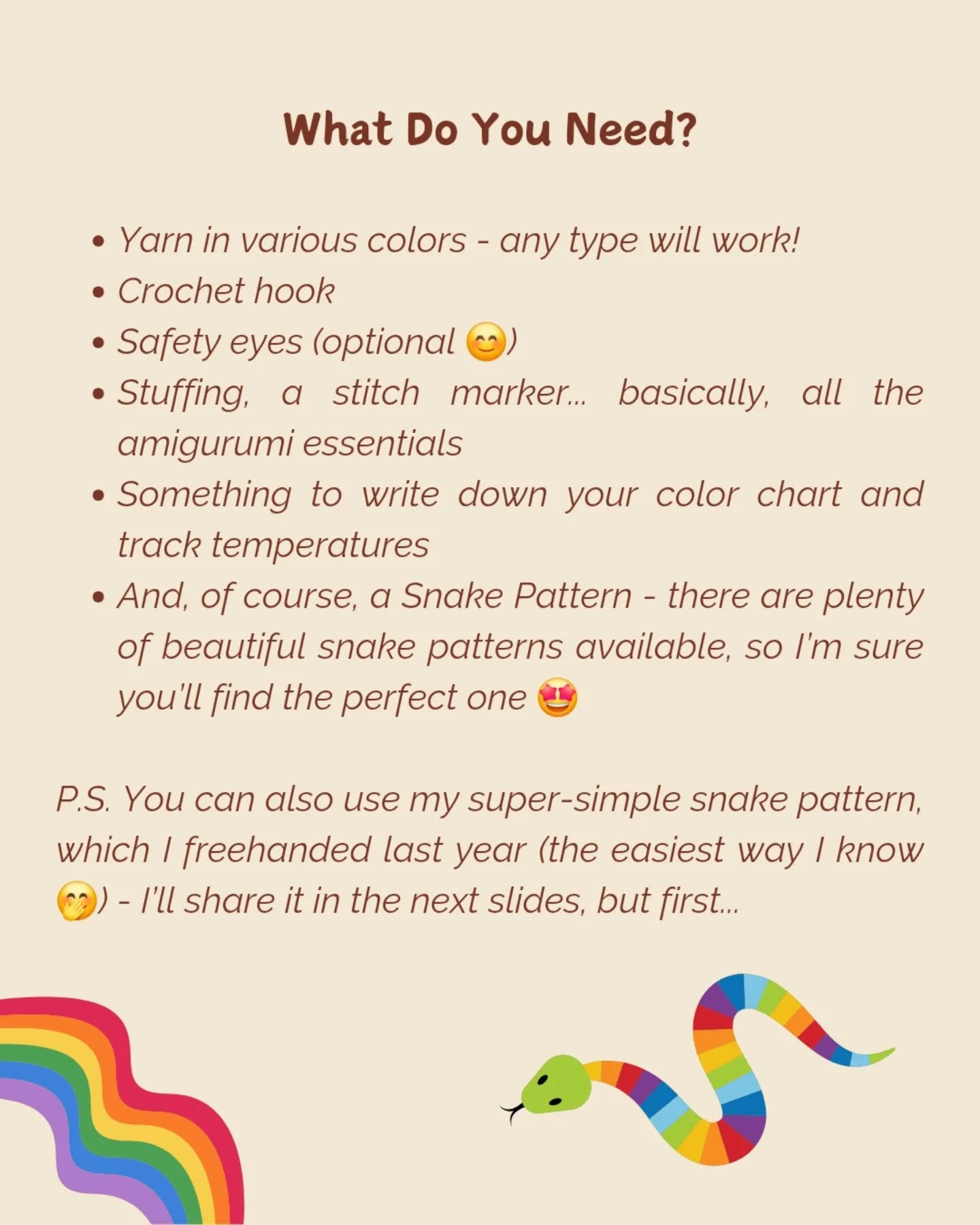 Crochet Guide: Crafting a Colorful Temperature Snake