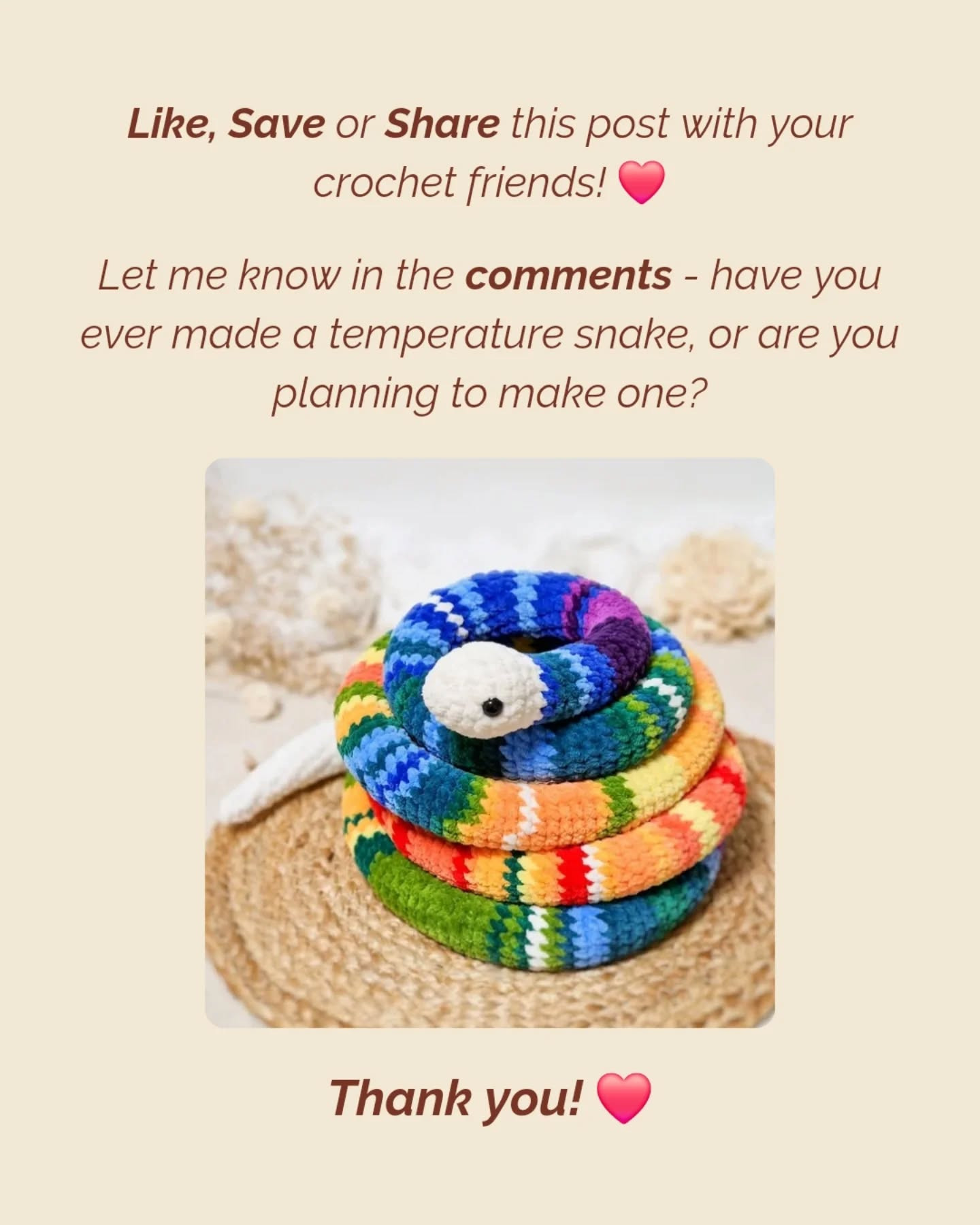 Crochet Guide: Crafting a Colorful Temperature Snake
