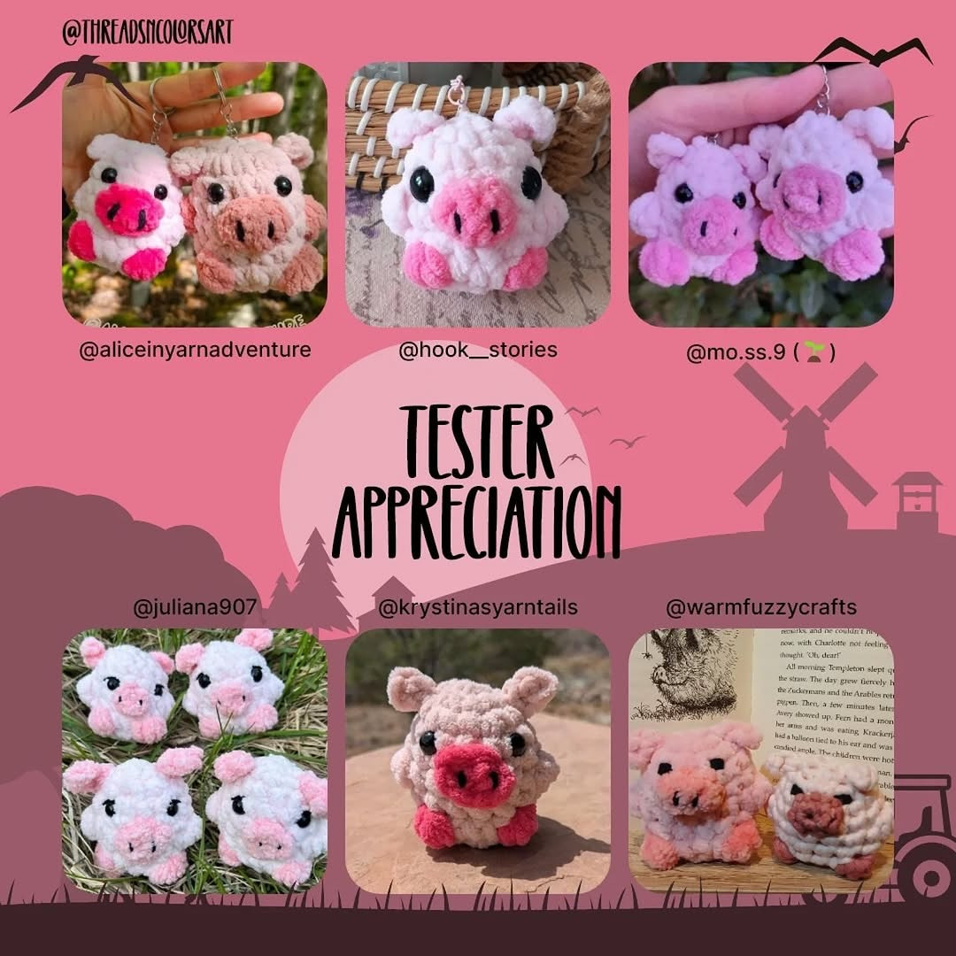 Crochet Keychain Pig: Free Pattern for Cute Accessory