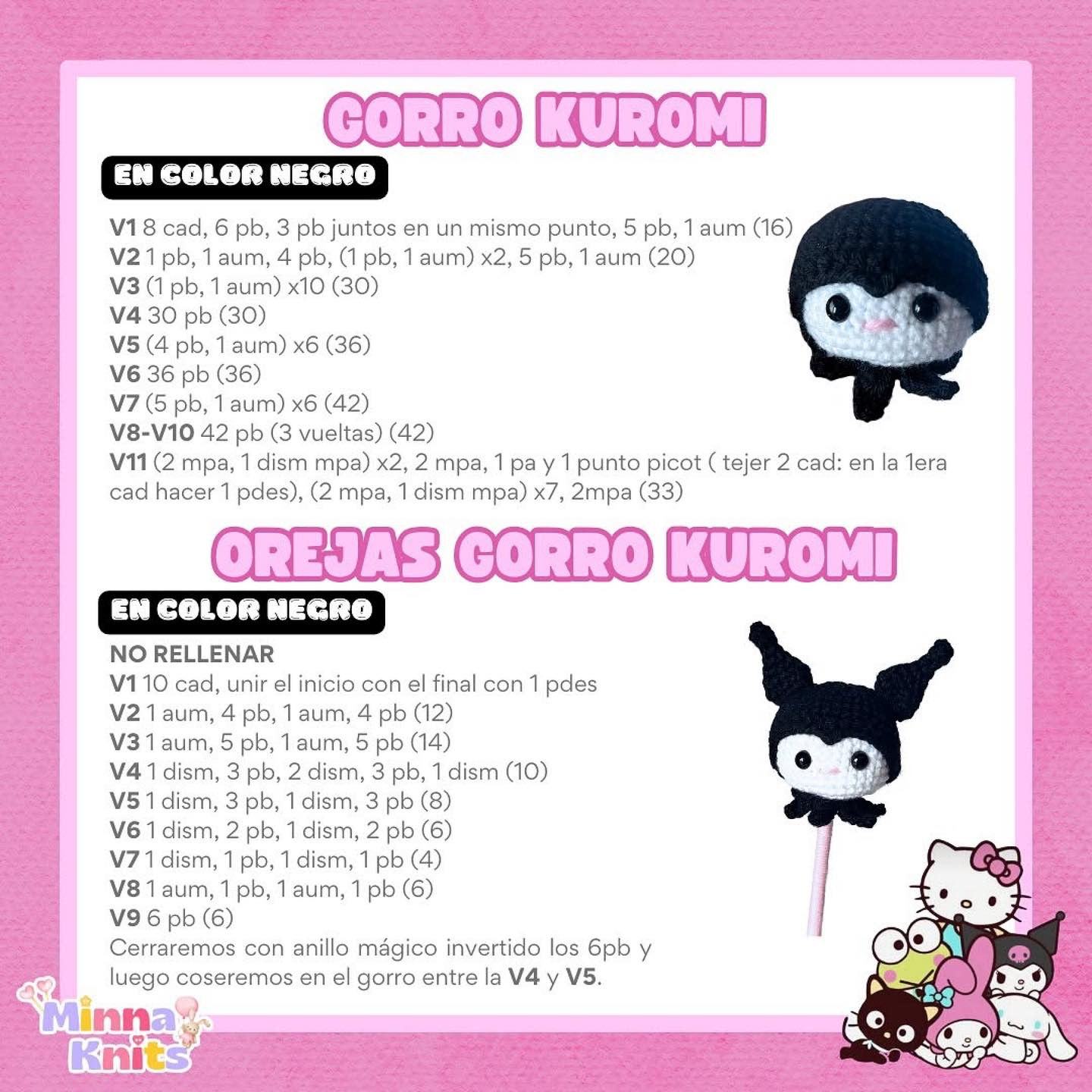 Crochet Kuromi Balloon Pattern - Free Amigurumi Design