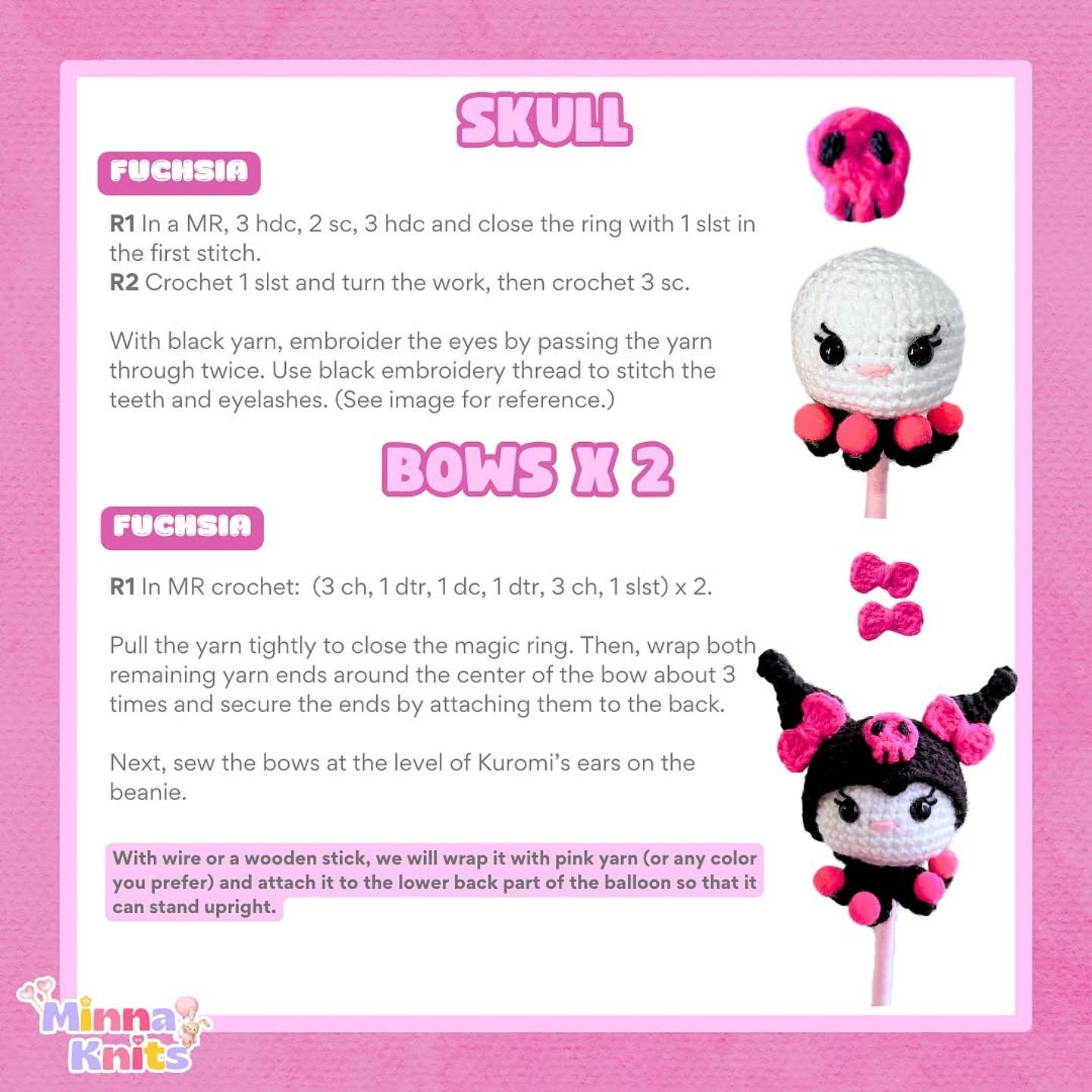 Crochet Kuromi Balloon Pattern - Free Amigurumi Design