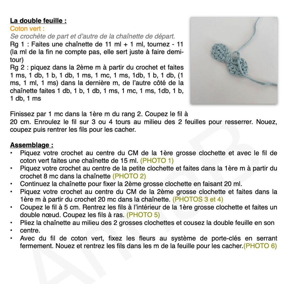 Crochet Lily of the Valley Keychain Pattern for May Day