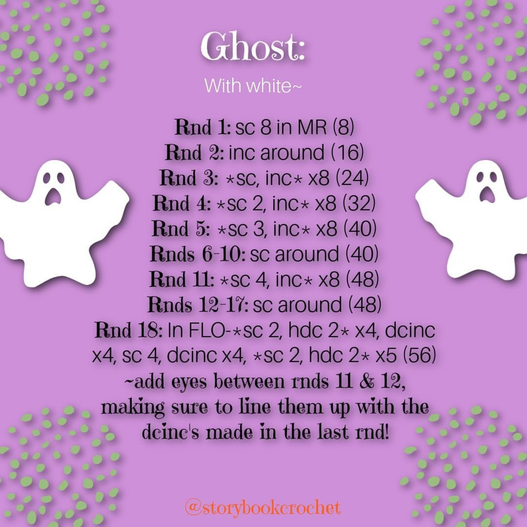 Crochet Little Boo Ghost with Pumpkin Pattern for Halloween Decor
