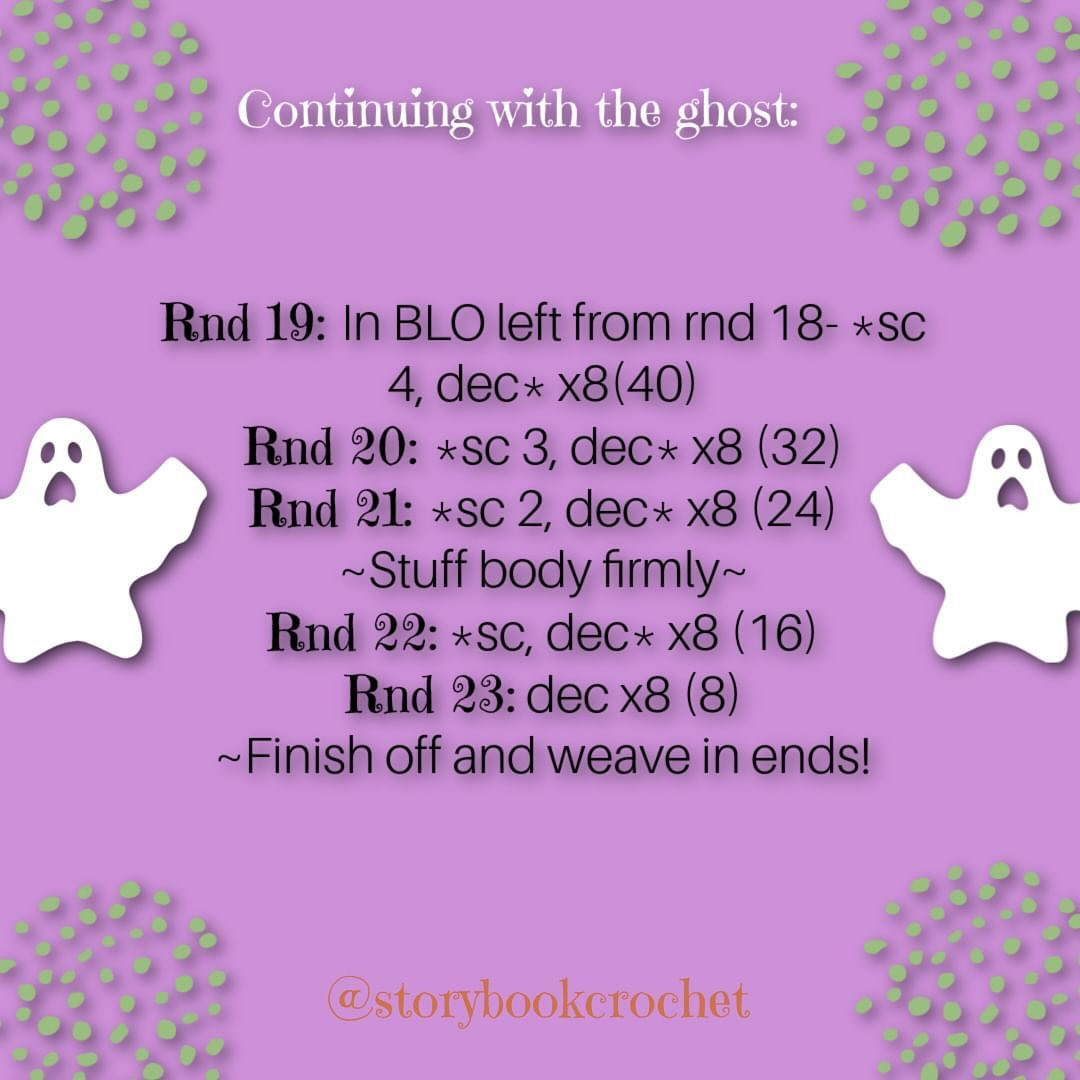 Crochet Little Boo Ghost with Pumpkin Pattern for Halloween Decor