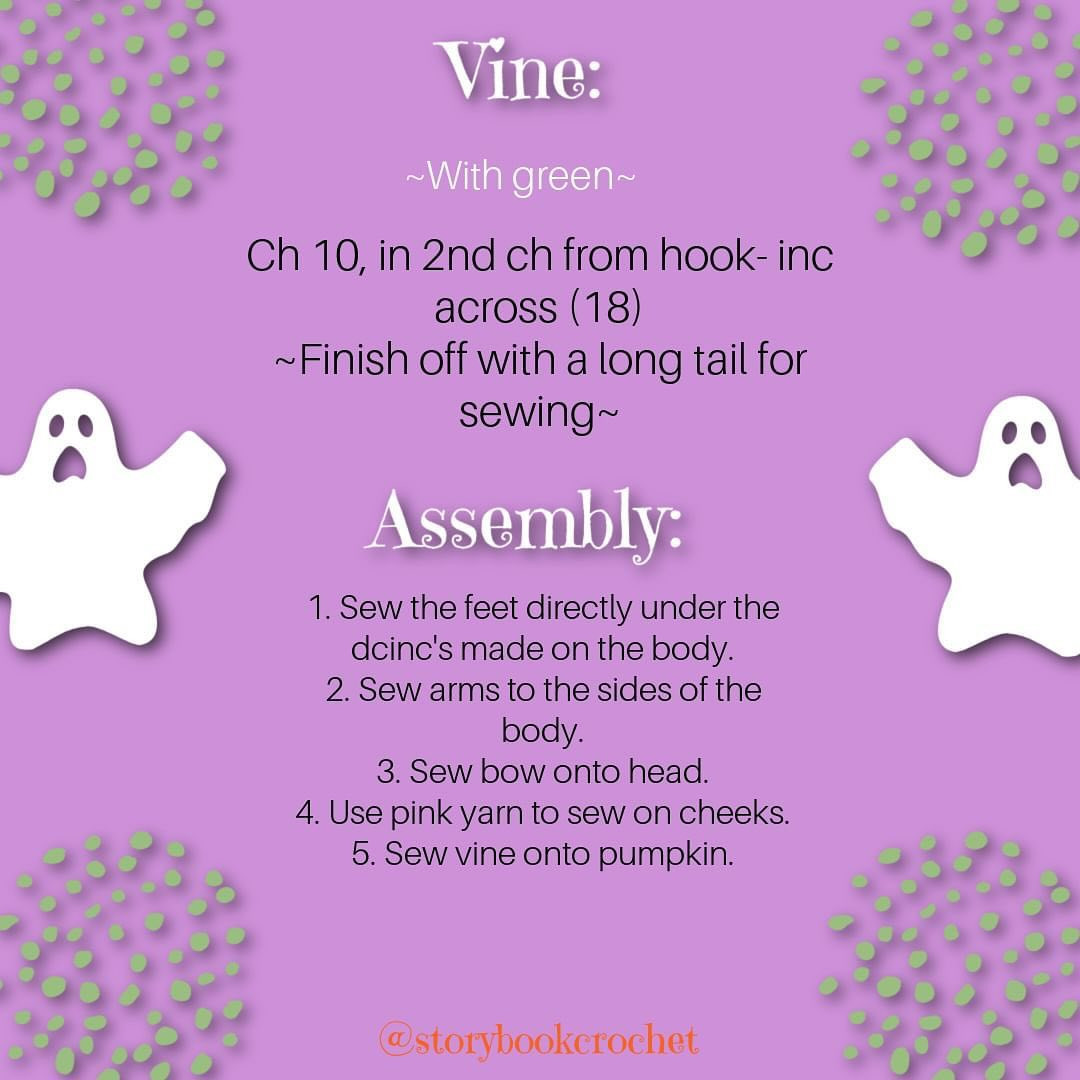 Crochet Little Boo Ghost with Pumpkin Pattern for Halloween Decor