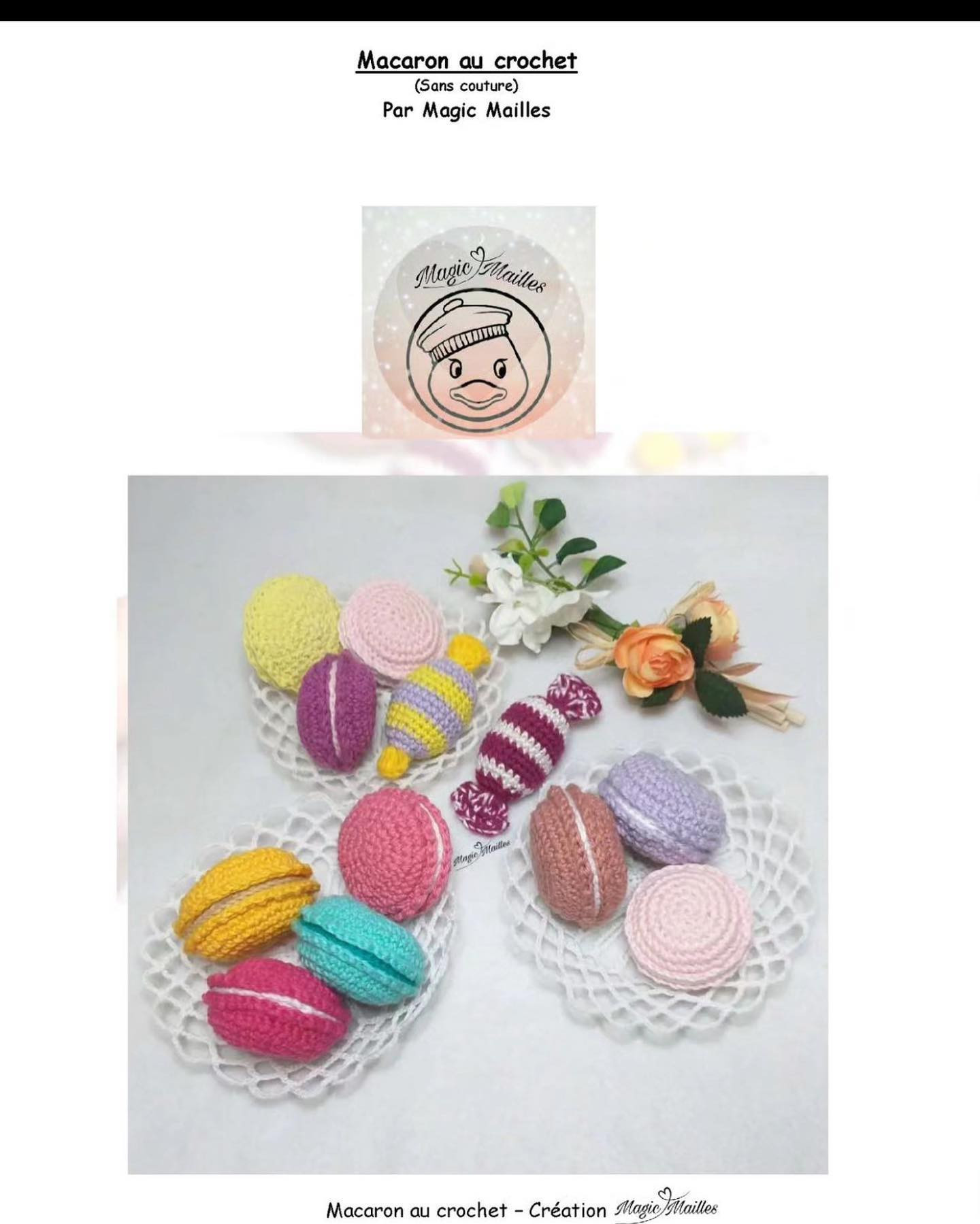 Crochet Macaron Facile: Tutoriel Gratuit pour Débutants, Sans Couture