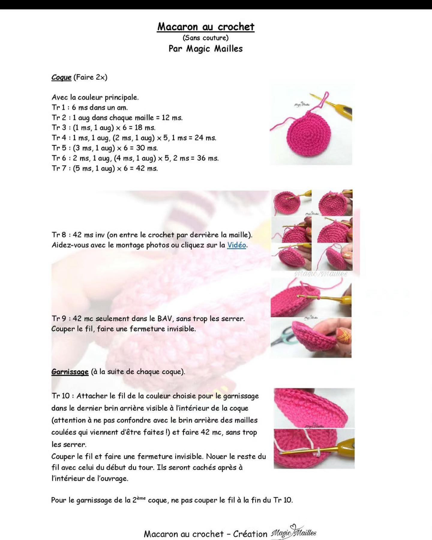 Crochet Macaron Facile: Tutoriel Gratuit pour Débutants, Sans Couture