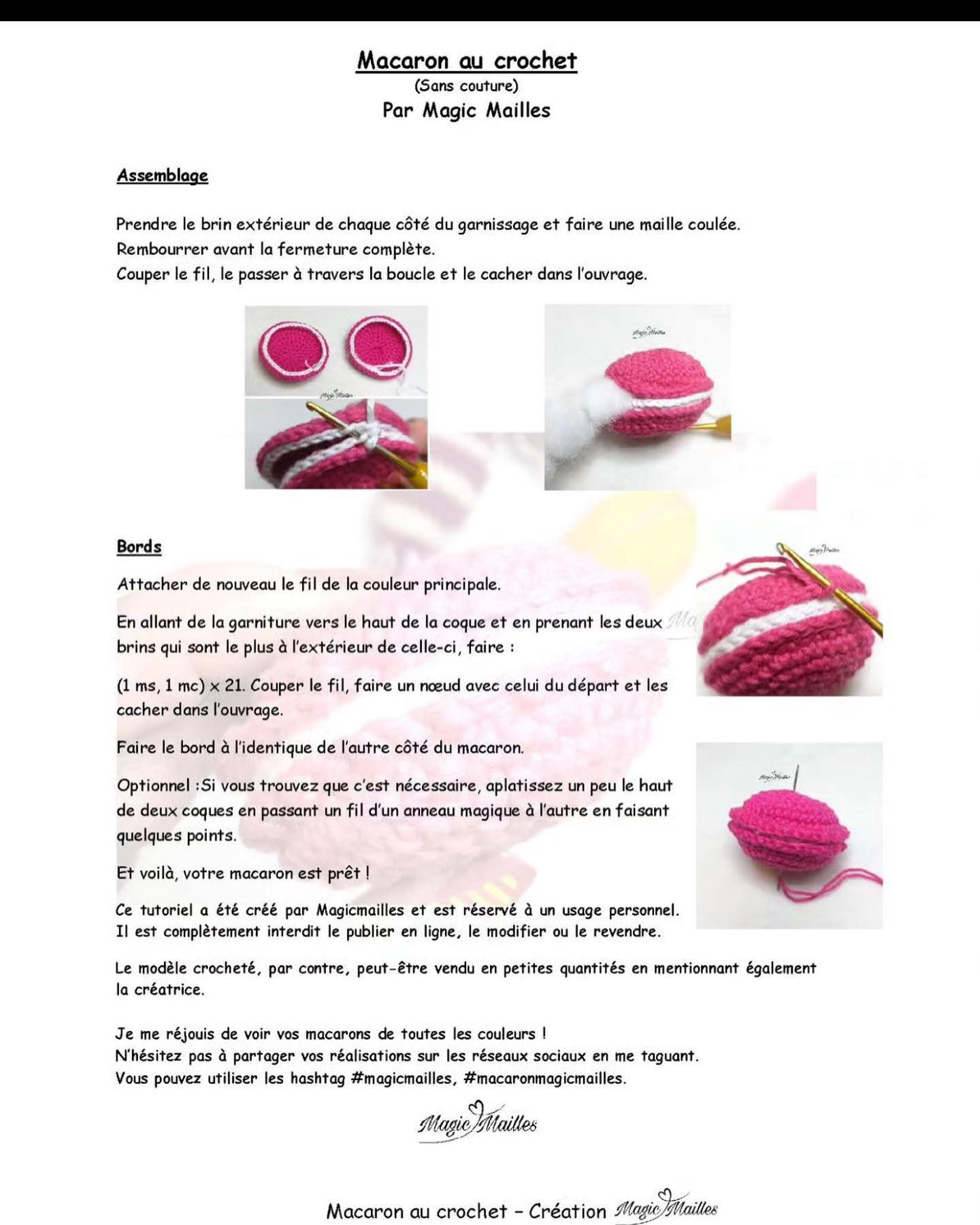 Crochet Macaron Facile: Tutoriel Gratuit pour Débutants, Sans Couture
