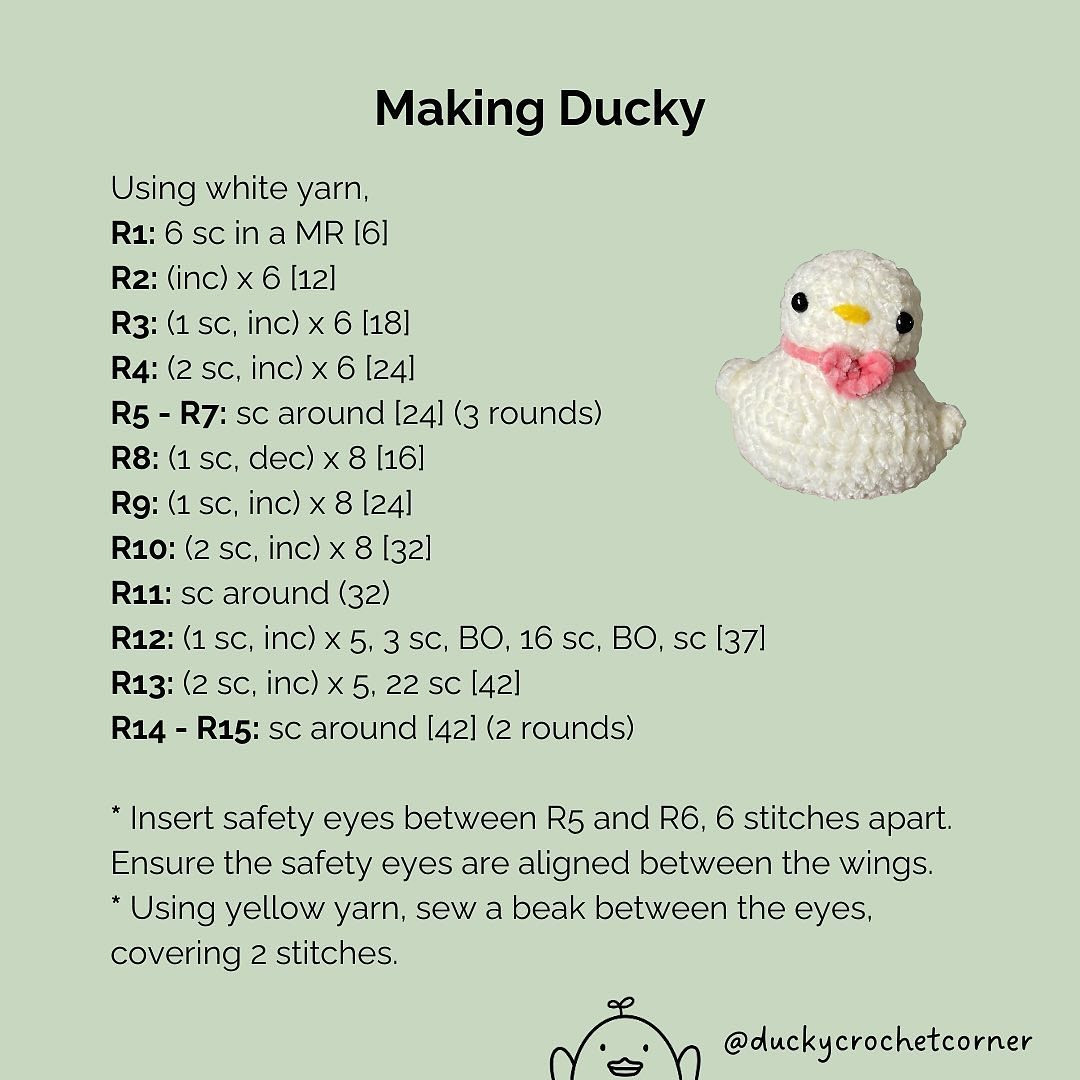 Crochet No-Sew Ducky: Easy and Free Pattern Tutorial