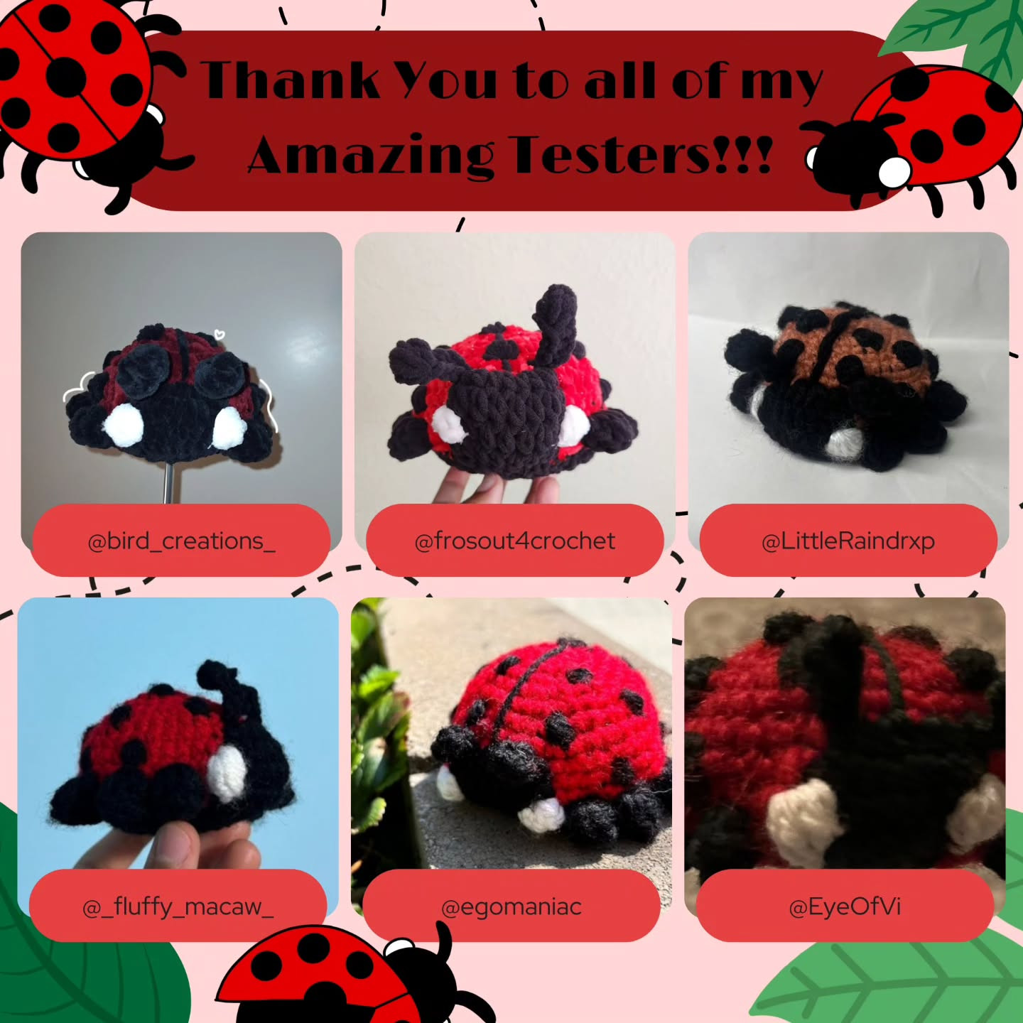 Crochet No-Sew Ladybug Pattern for Beginners