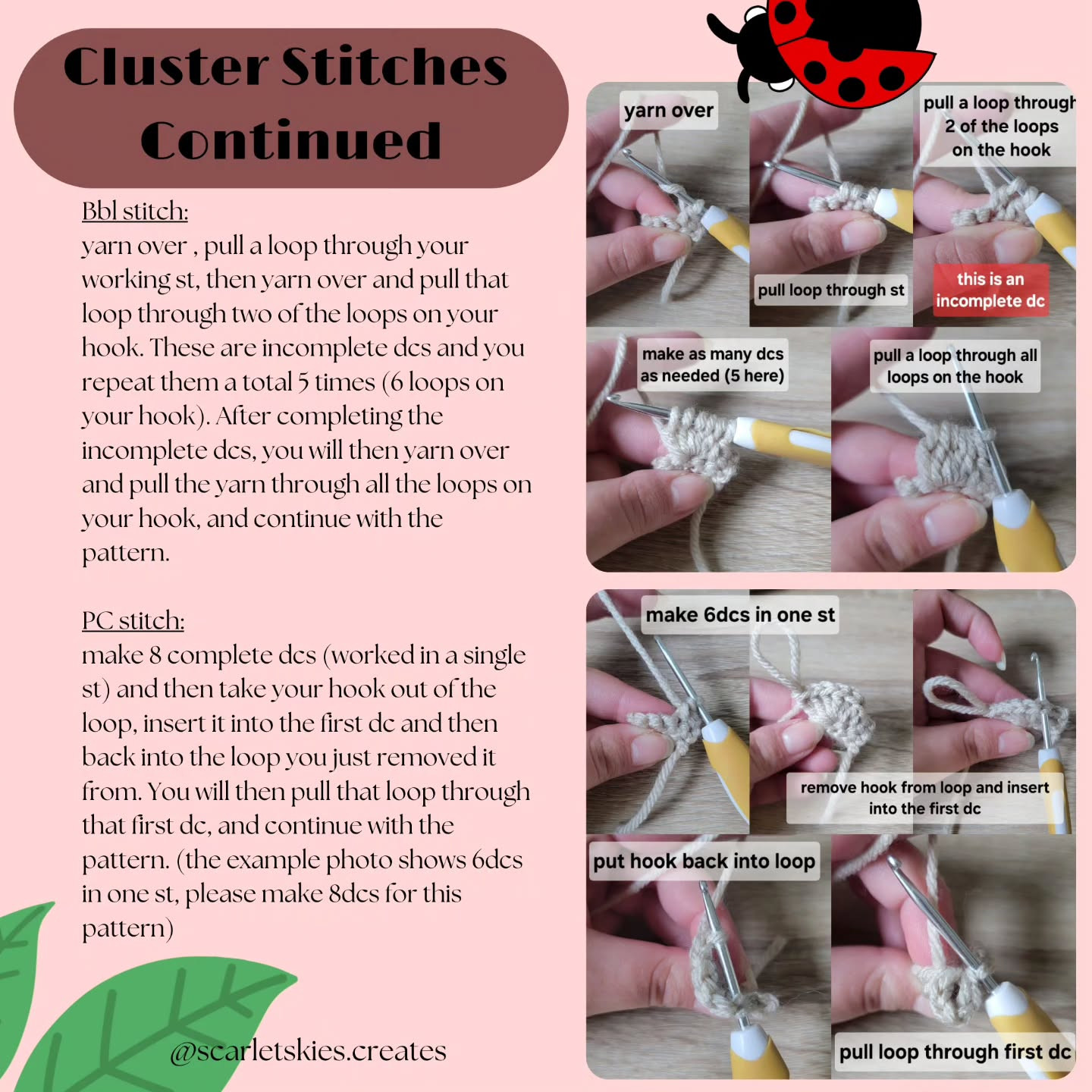 Crochet No-Sew Ladybug Pattern for Beginners