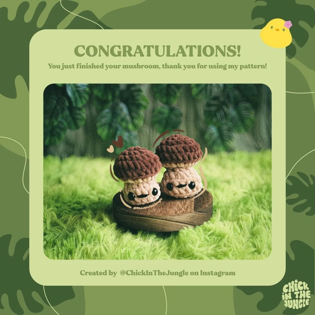 Crochet No-Sew Mushroom Pattern: Cute and Easy DIY Project