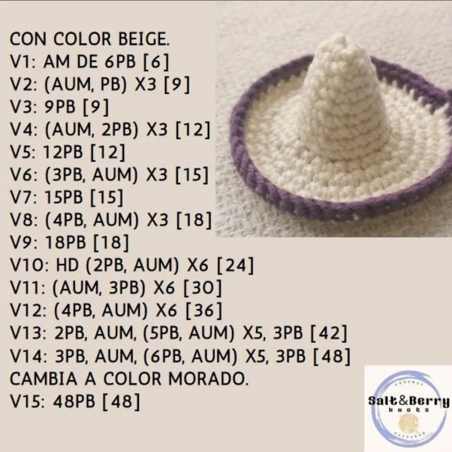 Crochet Pattern: Colorful Yarn with Miniature Hat