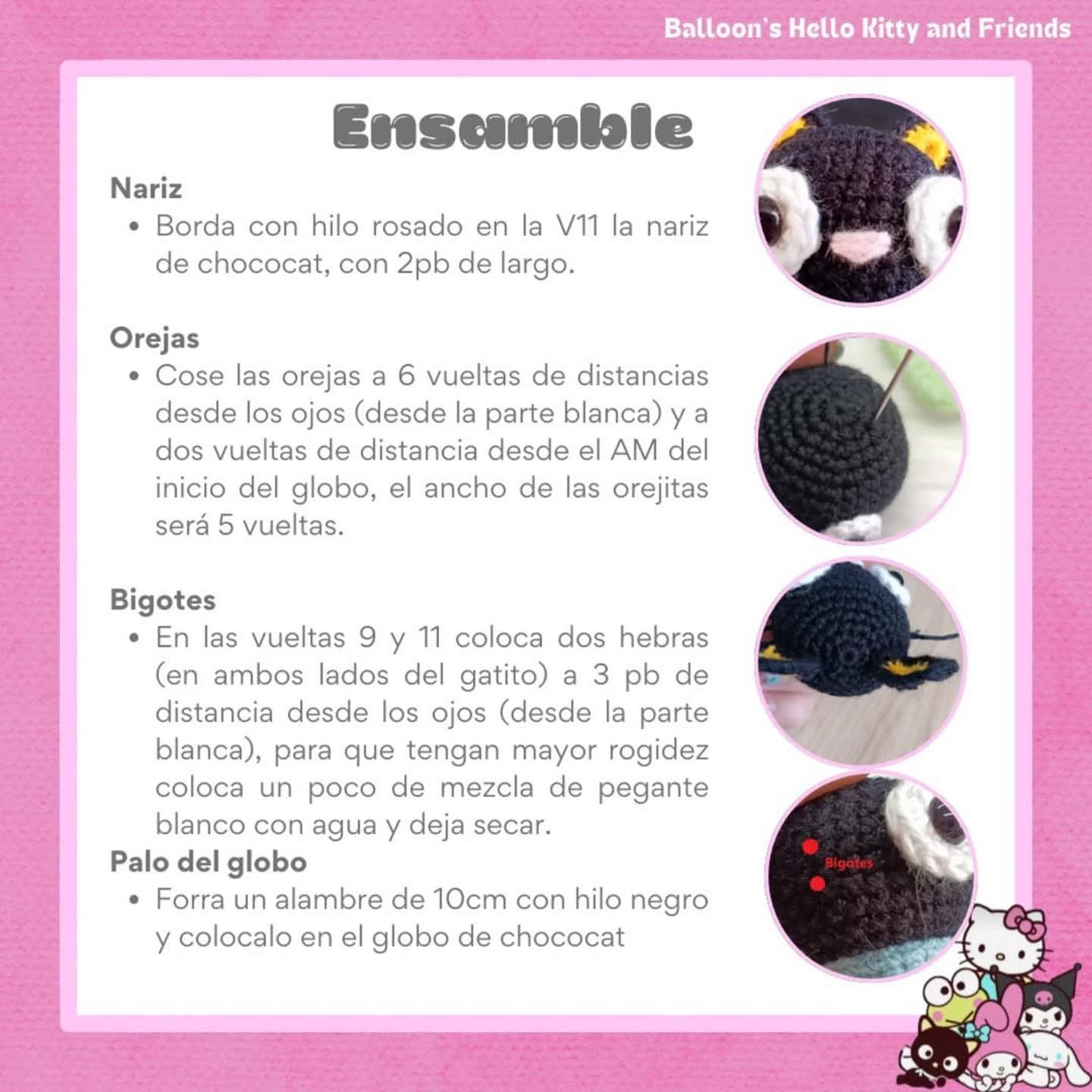 Crochet Pattern: Cute Chococat Amigurumi Balloon Tutorial