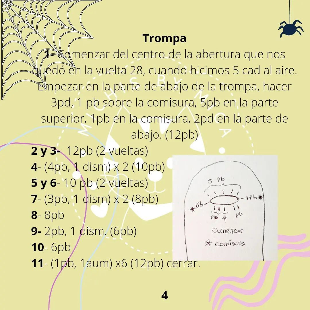 Crochet Pattern: Ernesto the Elephant Halloween Edition