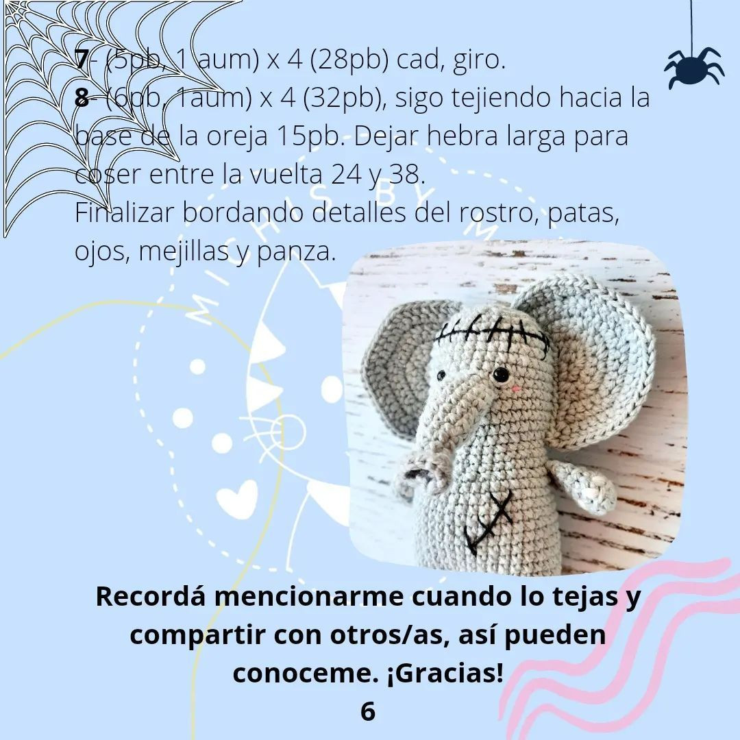 Crochet Pattern: Ernesto the Elephant Halloween Edition