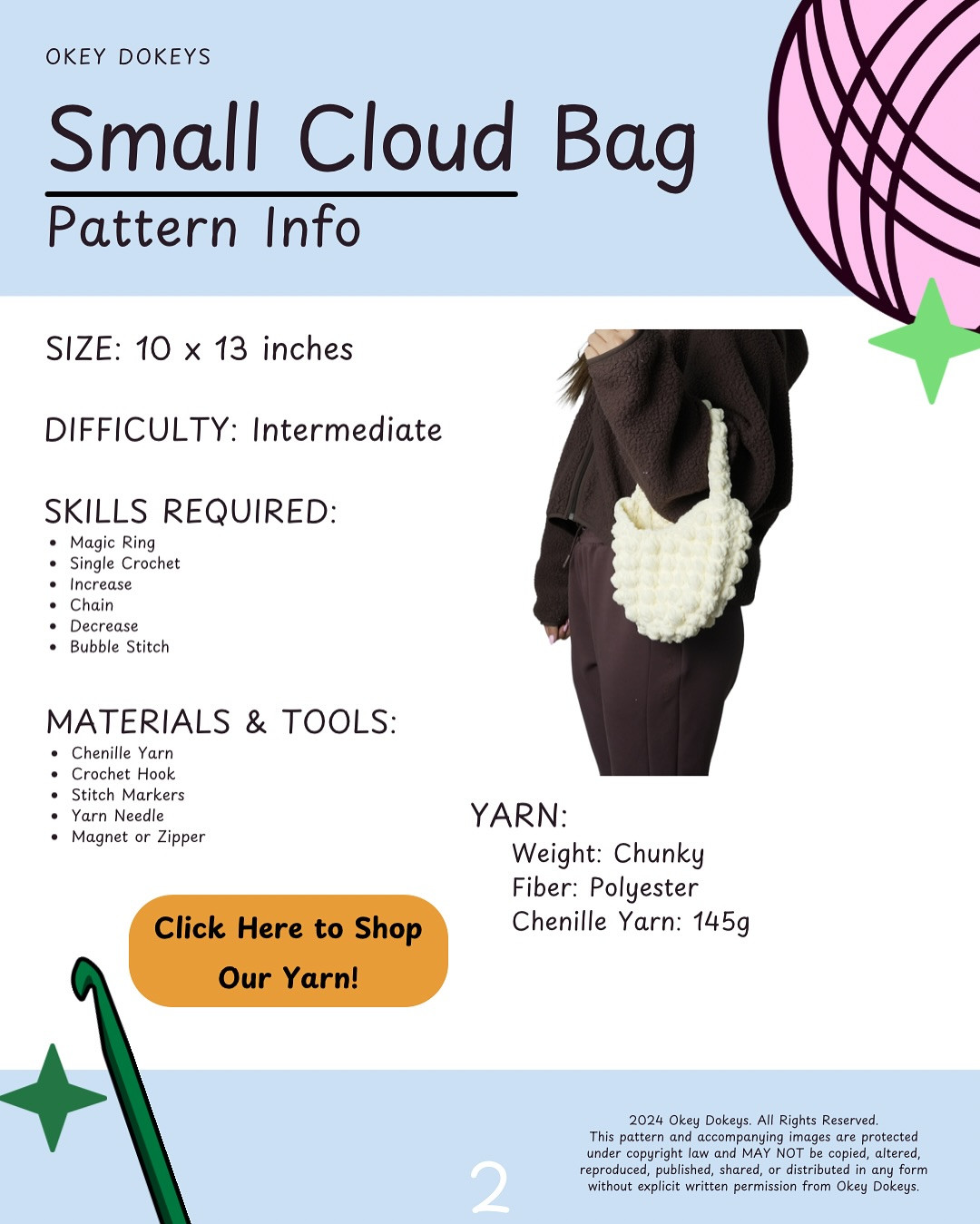 Crochet Pattern for a Stylish Small Cloud Bag