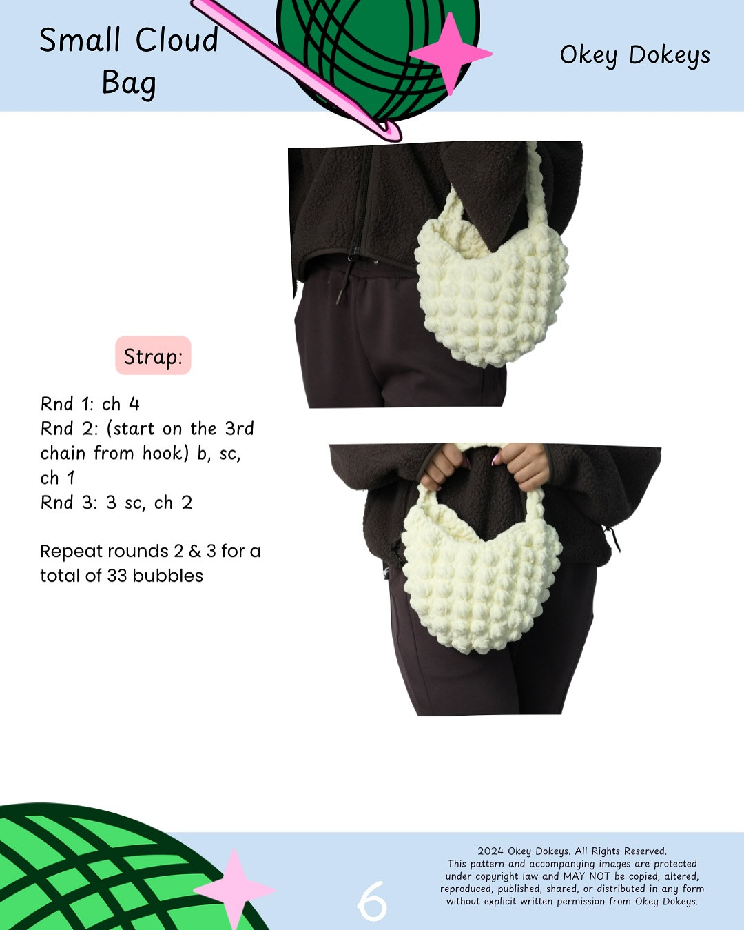 Crochet Pattern for a Stylish Small Cloud Bag