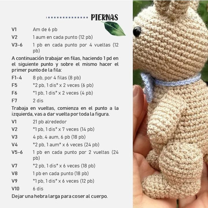 Crochet Pattern for Adorable Kangaroo Amigurumi Toy