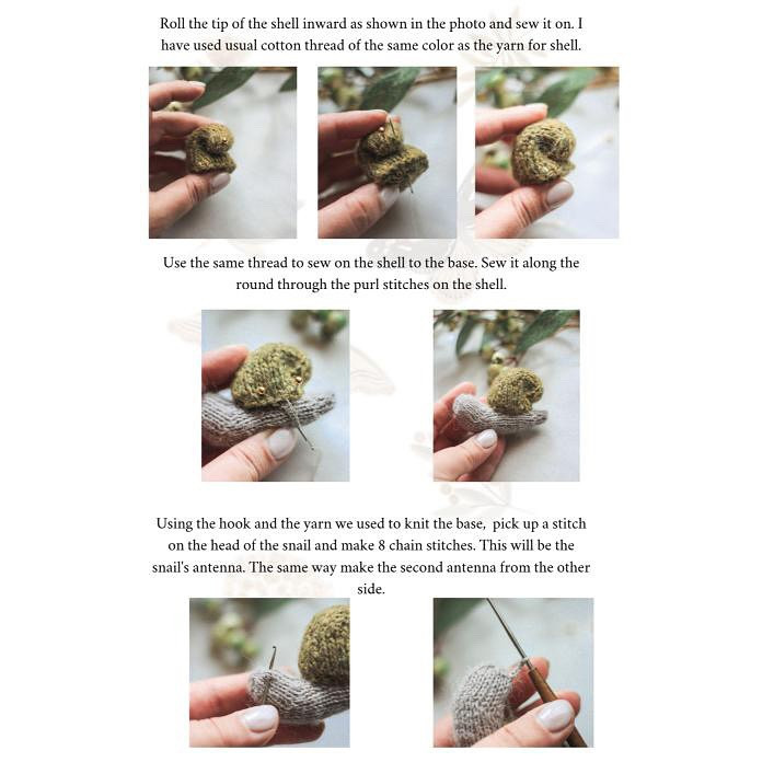 Crochet Pattern for Adorable Little Snail Toy
